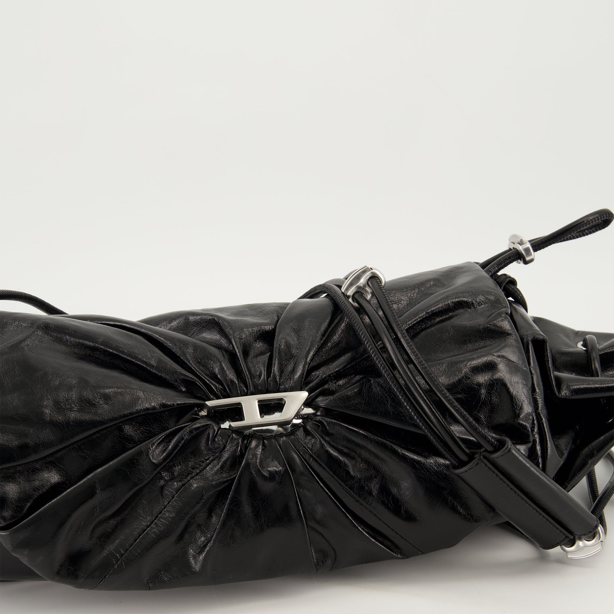 Borse a mano e a spalla Borsa in Pelle Scrunch-D Diesel Nero Femme