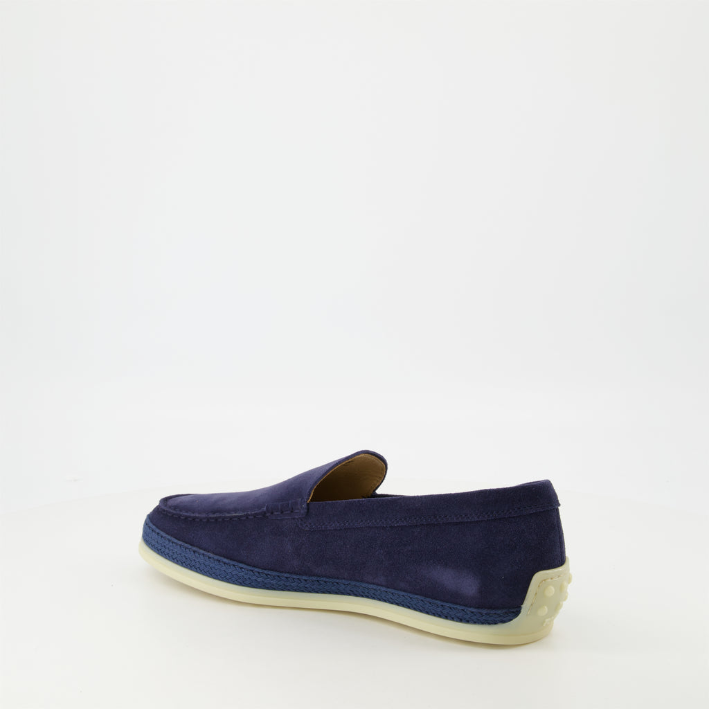 Loafers Suede Leather Loafers Tod's Blue Homme