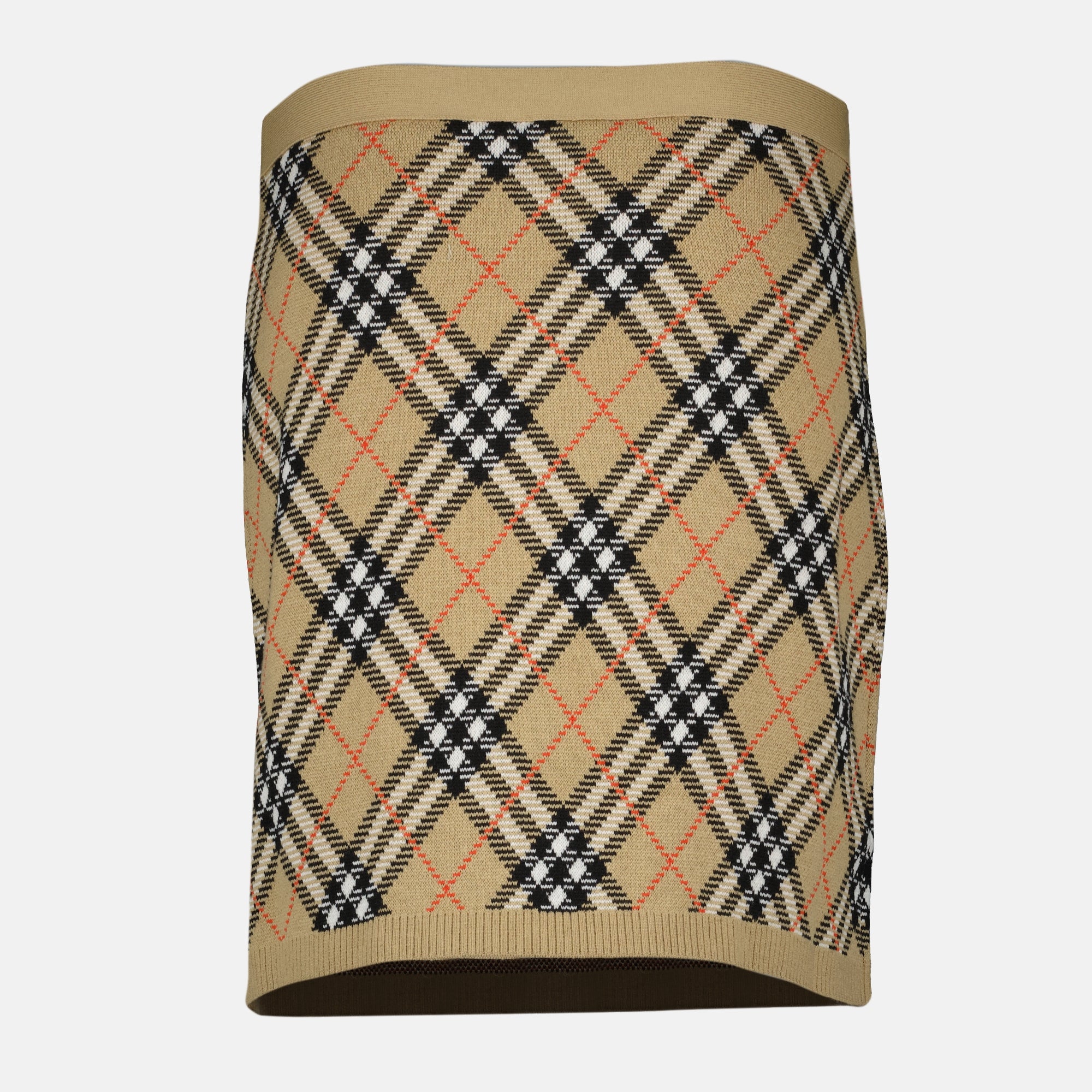 Röcke Karierte Wollrock Burberry Beige Frauen