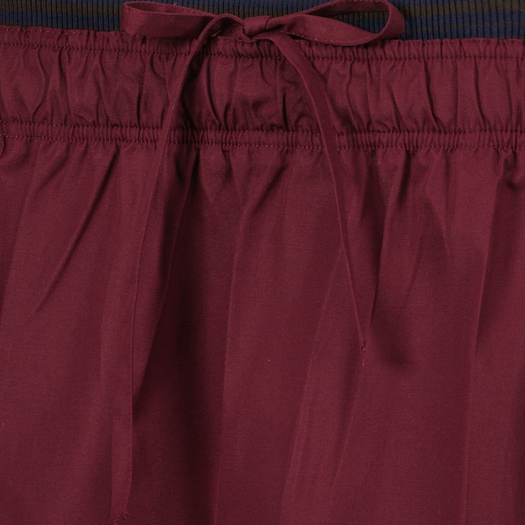 Jupes Jupe midi bordeaux en popeline Prada Bordeaux Femme