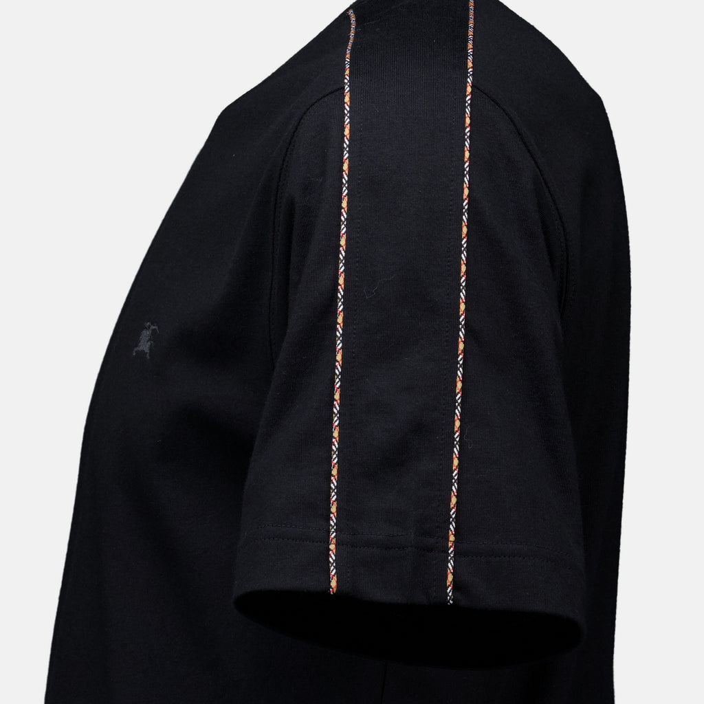 T-shirts 트리밍이 있는 블랙 티셔츠 Burberry Noir Homme