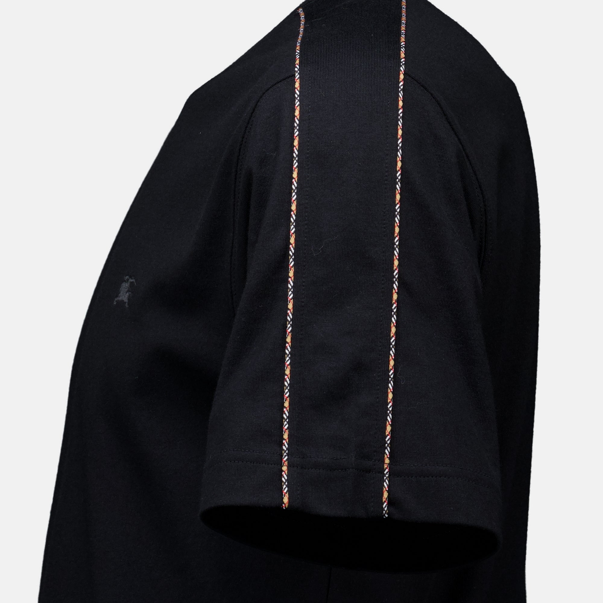 T-shirts 트리밍이 있는 블랙 티셔츠 Burberry Noir Homme