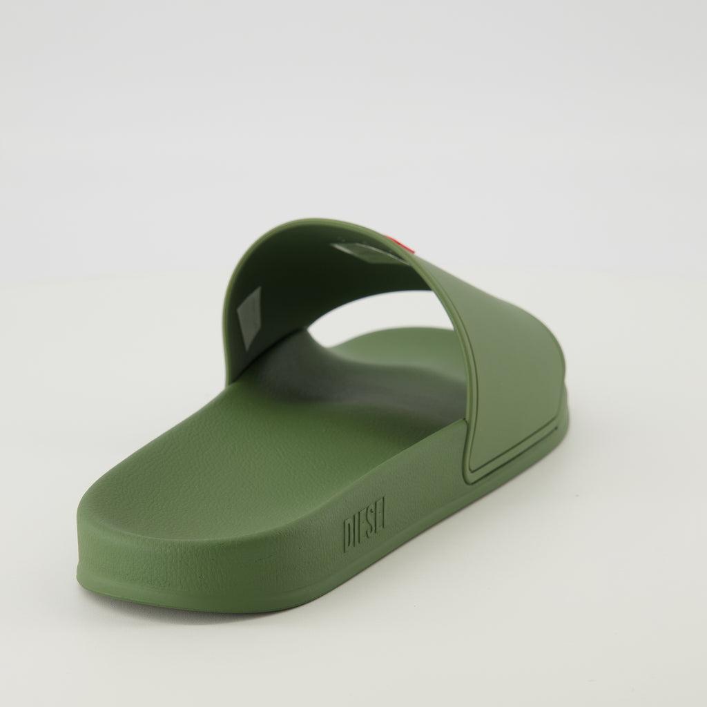 Immagine delle ciabatte SA-Swim kaki di Diesel per Uomo - Collezione Primavera-Estate 2026 - Vista posteriore