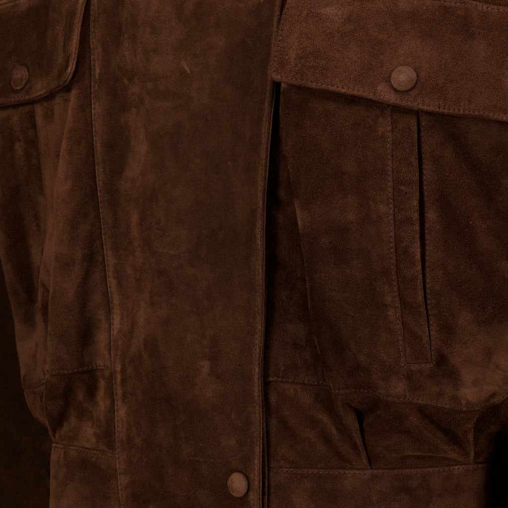 Manteaux Vintage braune Wildlederjacke Saint Laurent Marron Femme
