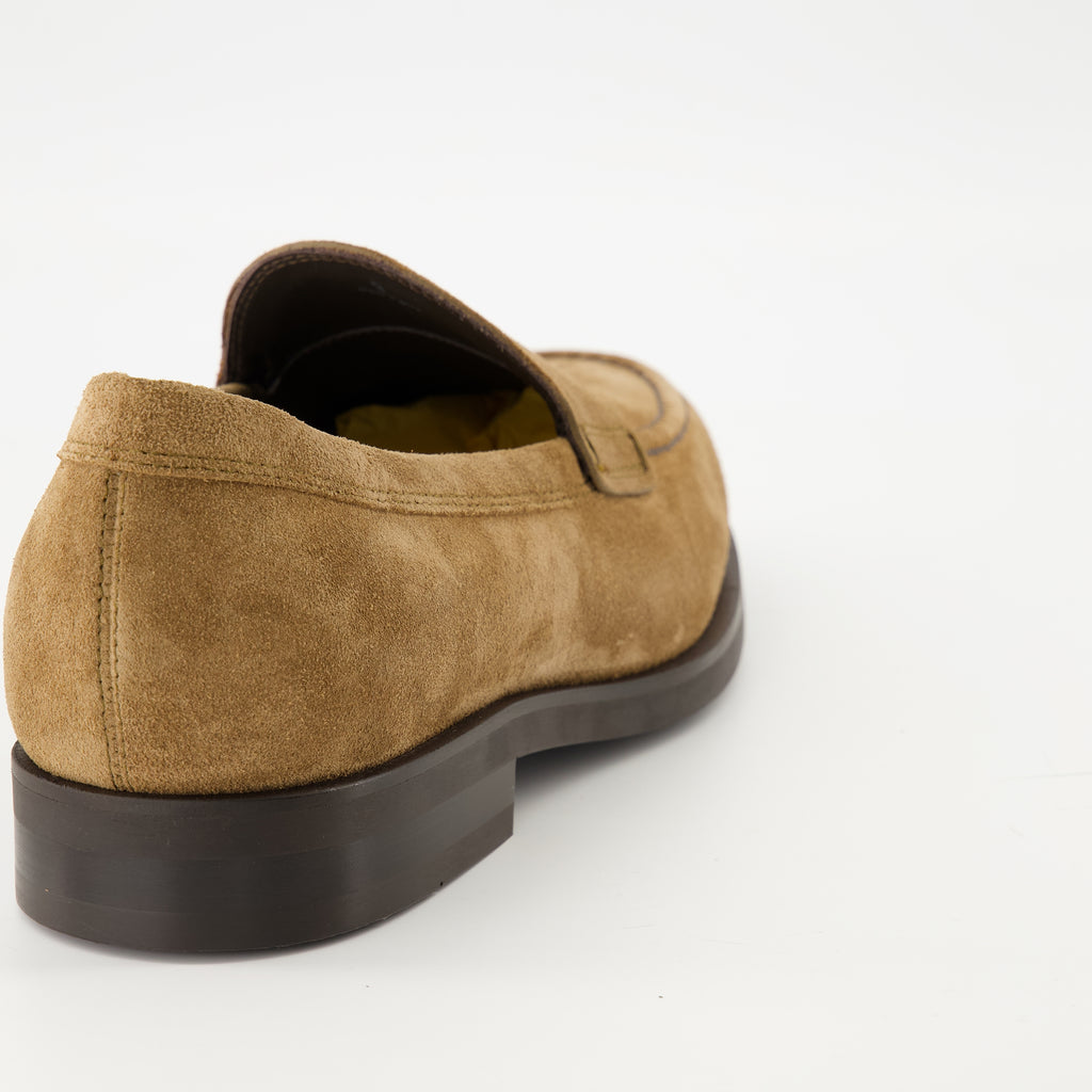 Image of the Tod's suede leather loafers for men - Autumn-Winter 2025 season - Back view