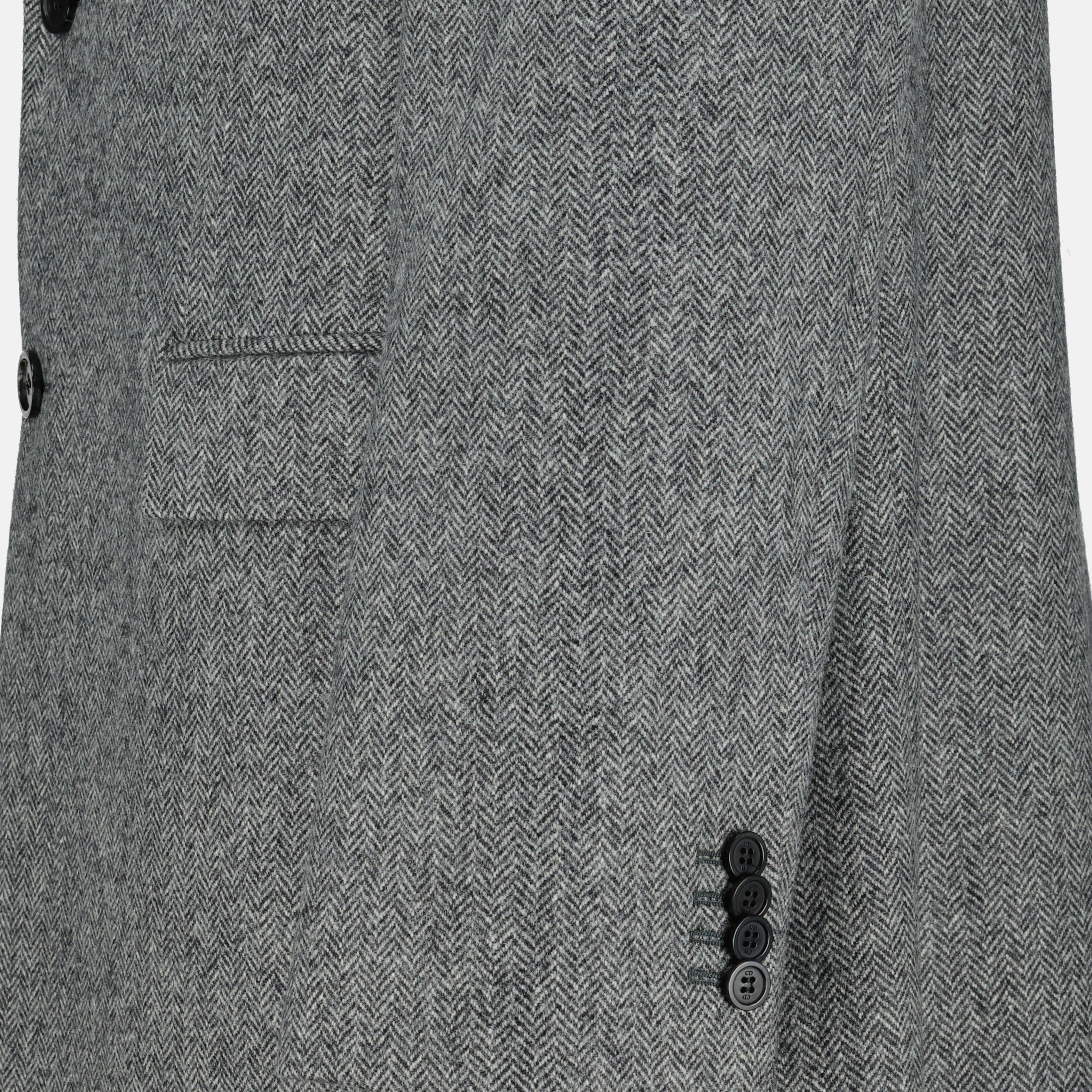 Image of the article Grey wool coat from the brand Dior for Men - Spring-Summer 2026 - Detailed View_1