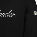 Sweatshirts Sweat à logo brodé Moncler Noir Homme