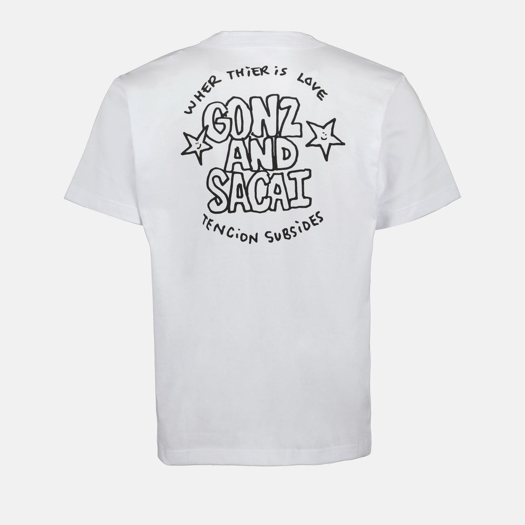T-shirts T-shirt à logo Sacai Blanc Homme