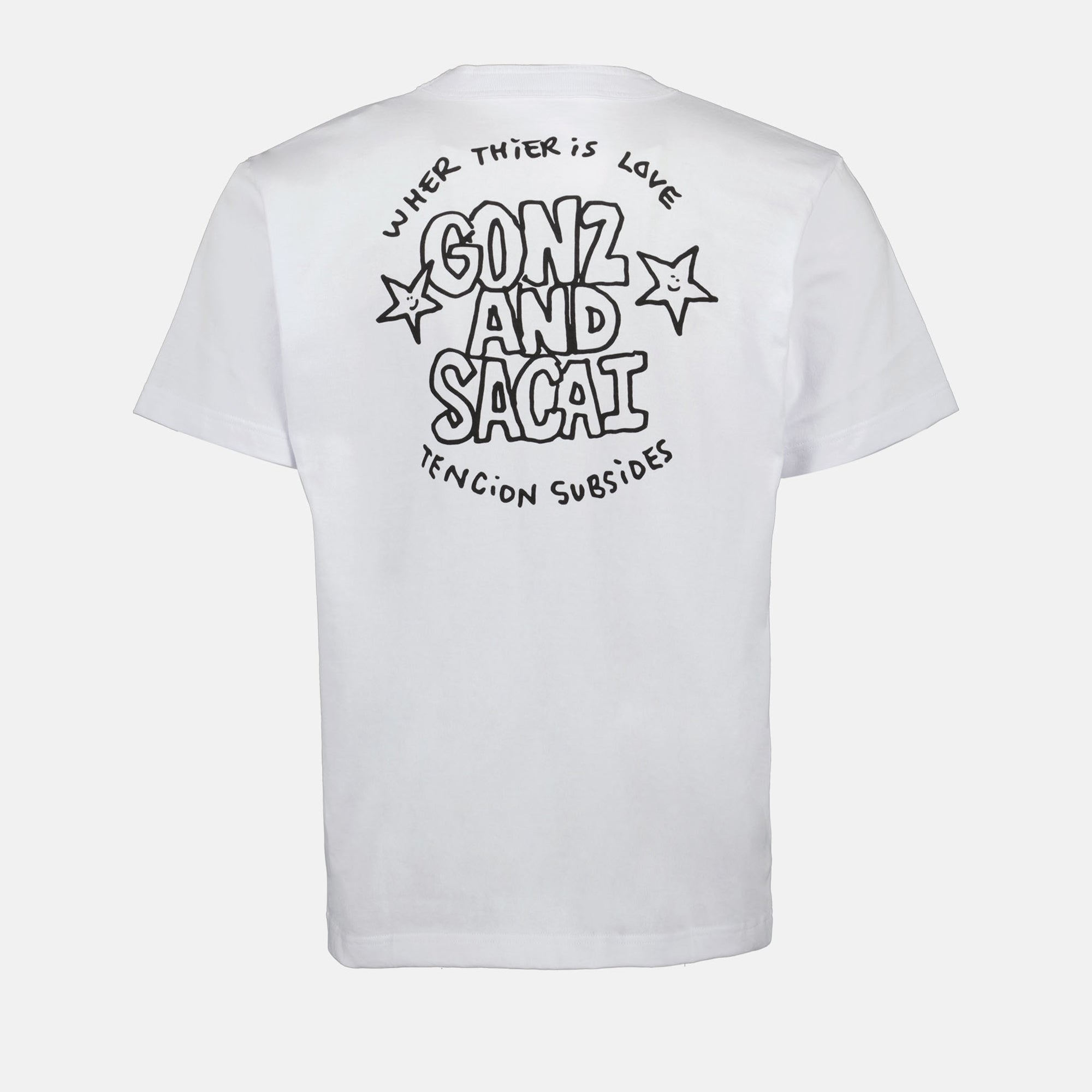 T-shirts T-shirt à logo Sacai Blanc Homme