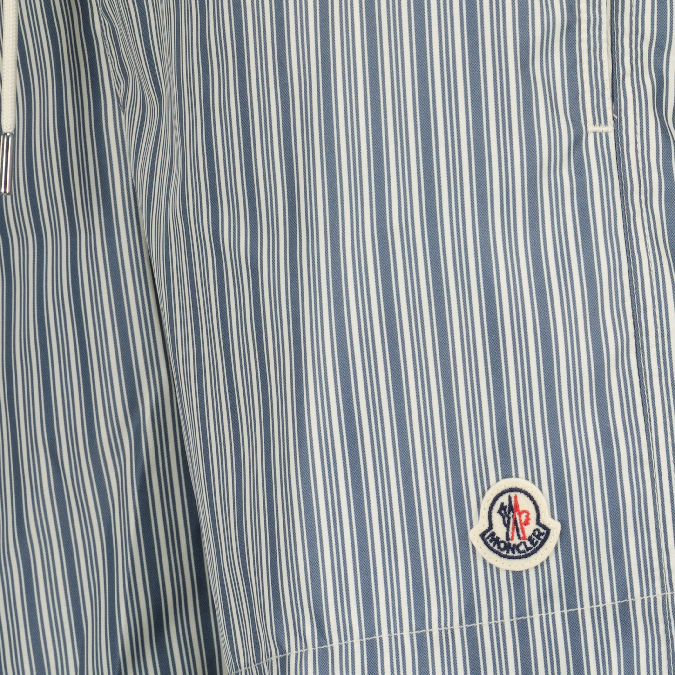 Beachwear Short bain en nylon à rayures Moncler Bleu foncé Homme