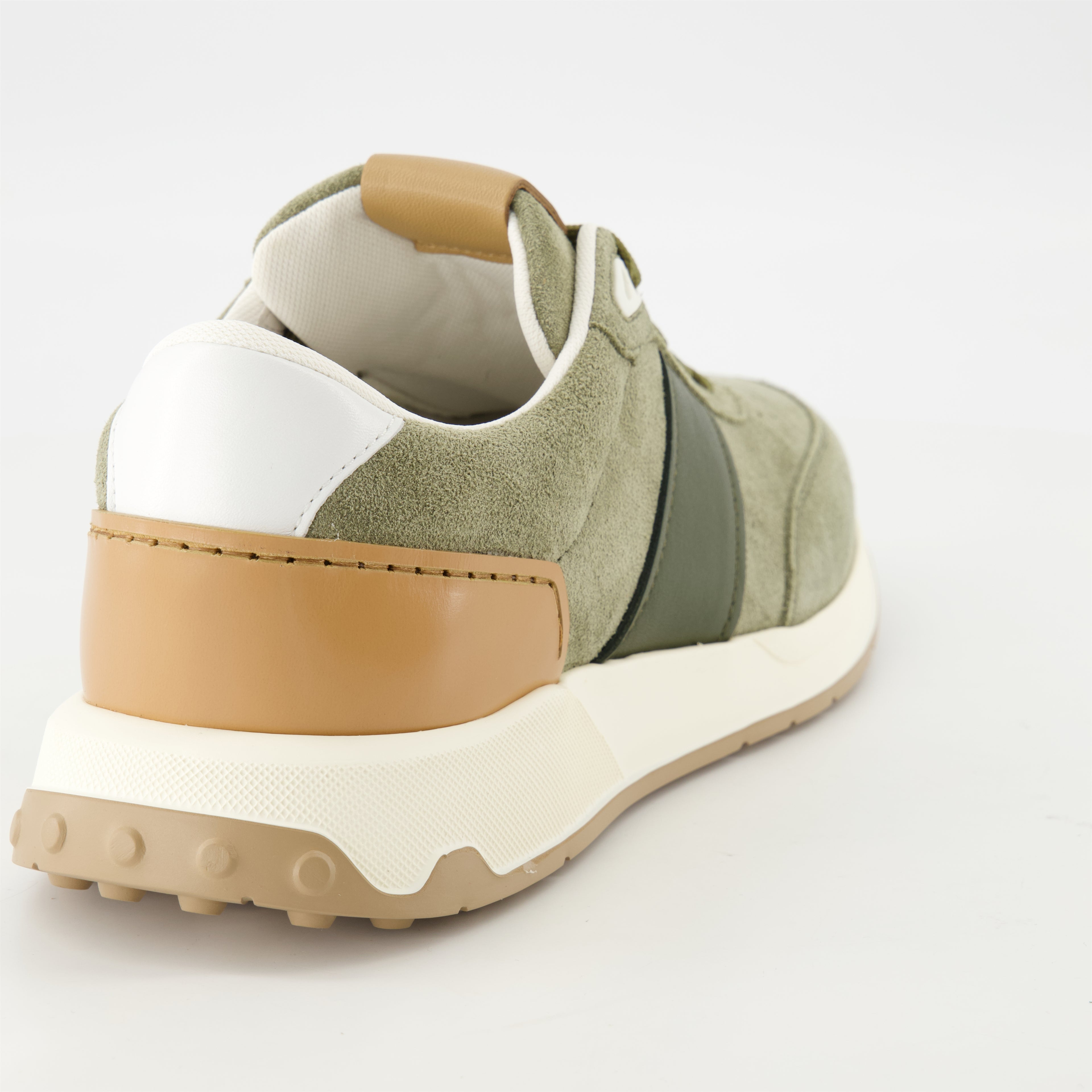 Sneakers Suede Leather Sneakers Tod's Khaki Homme