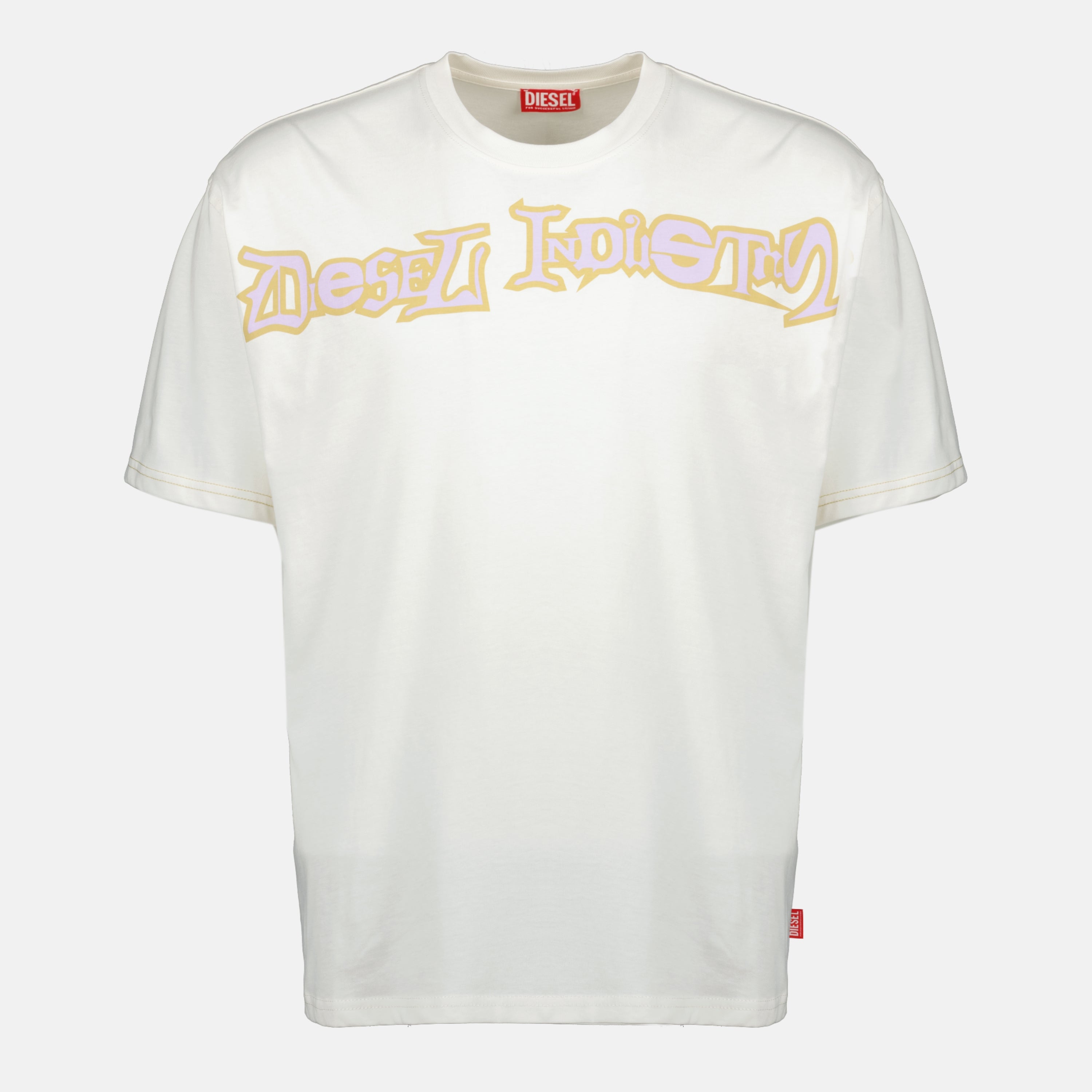 T-shirts T-Boxt-V3 Oversize Bedrucktes T-Shirt Diesel Beige Homme