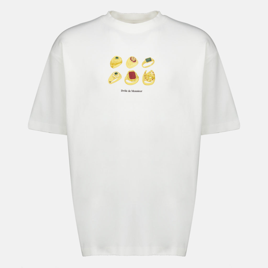 T-shirts T-Shirt Bianca Rings Drole De Monsieur Blanc Homme