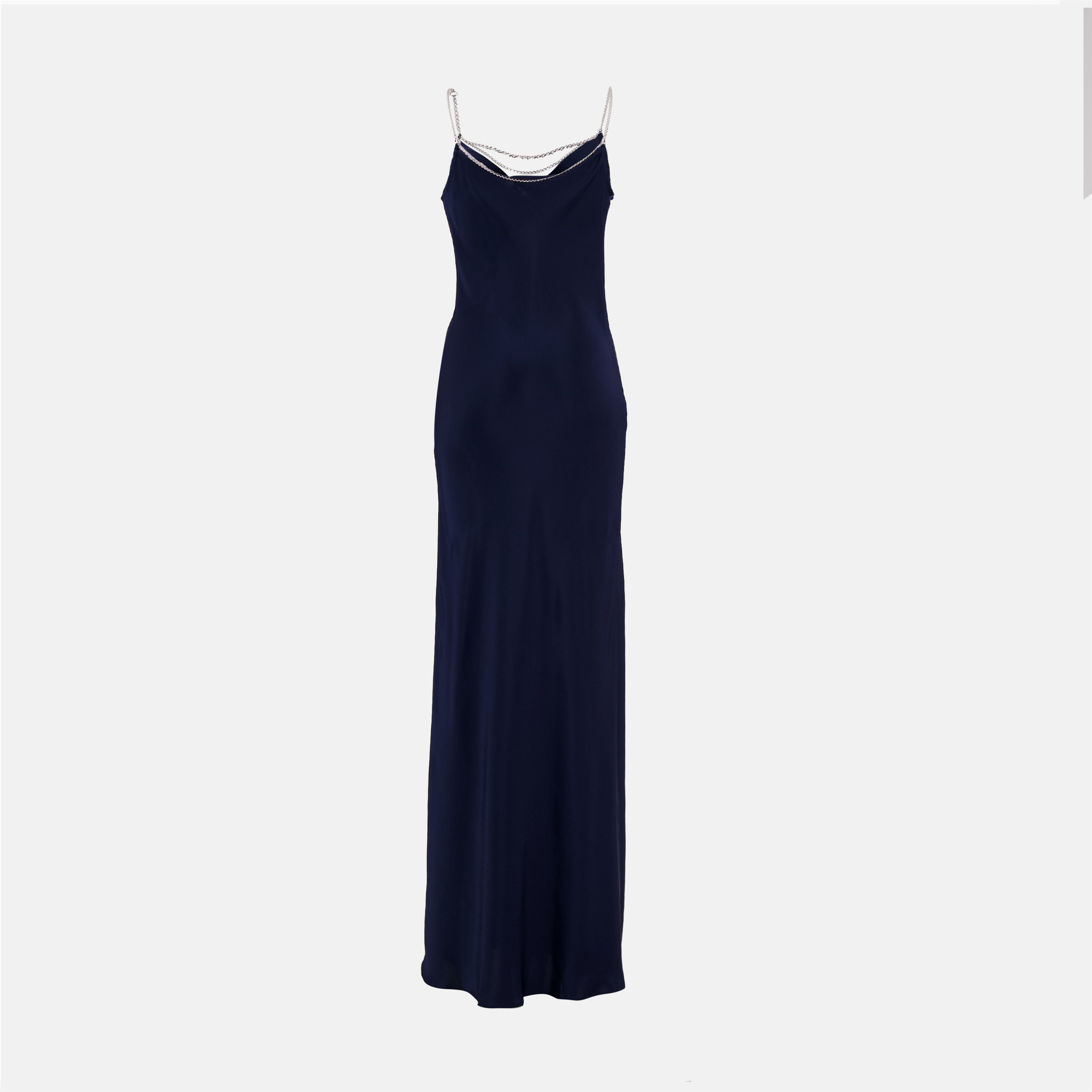 Abiti Abito Lungo in Raso Rabanne Blu scuro Femme
