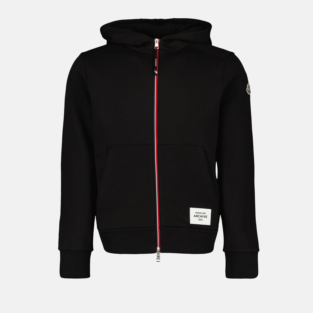 Sudaderas Sudadera con Capucha con Cremallera Moncler Negro Homme