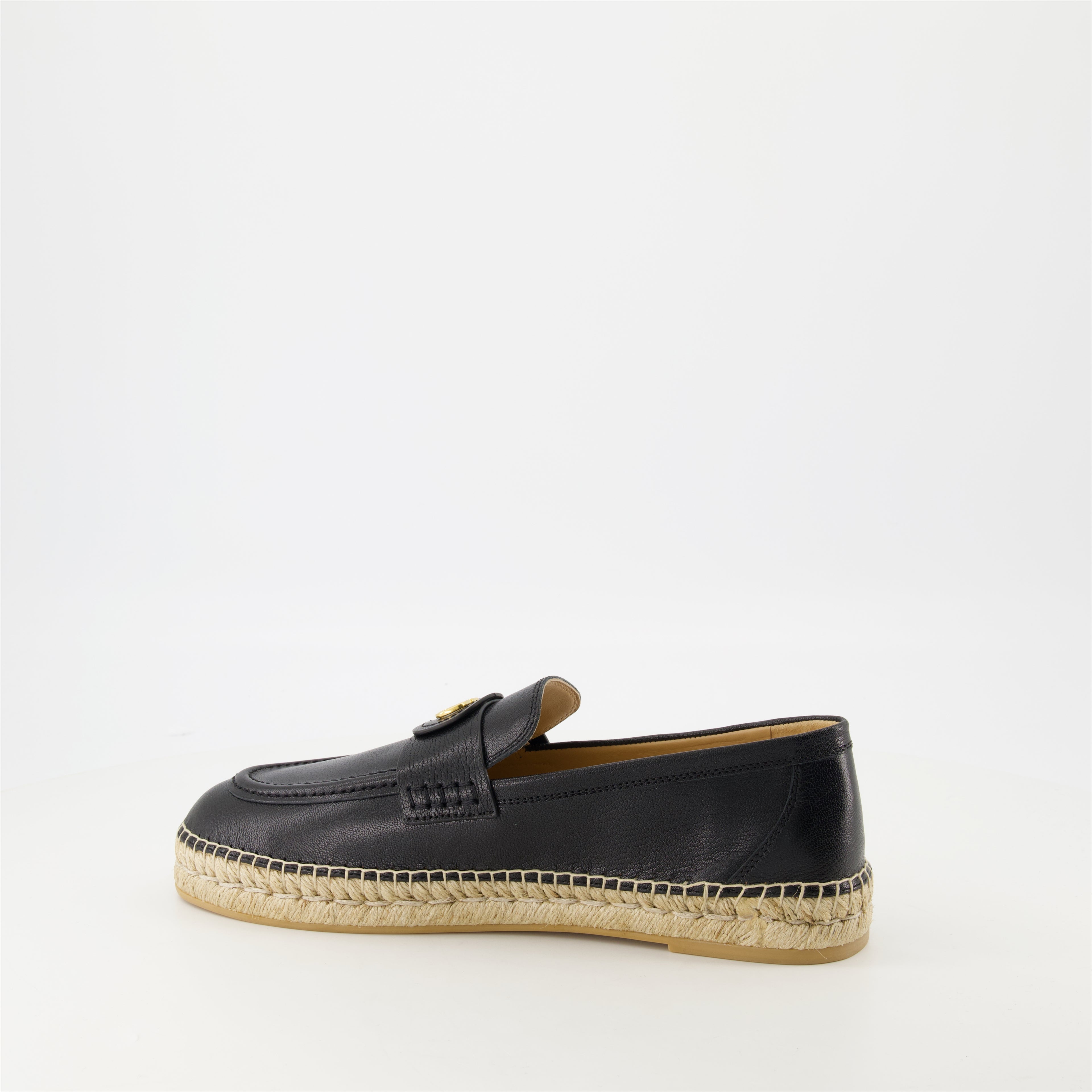 Espadrilles Espadrilles en cuir Palm Valentino Garavani Noir Homme