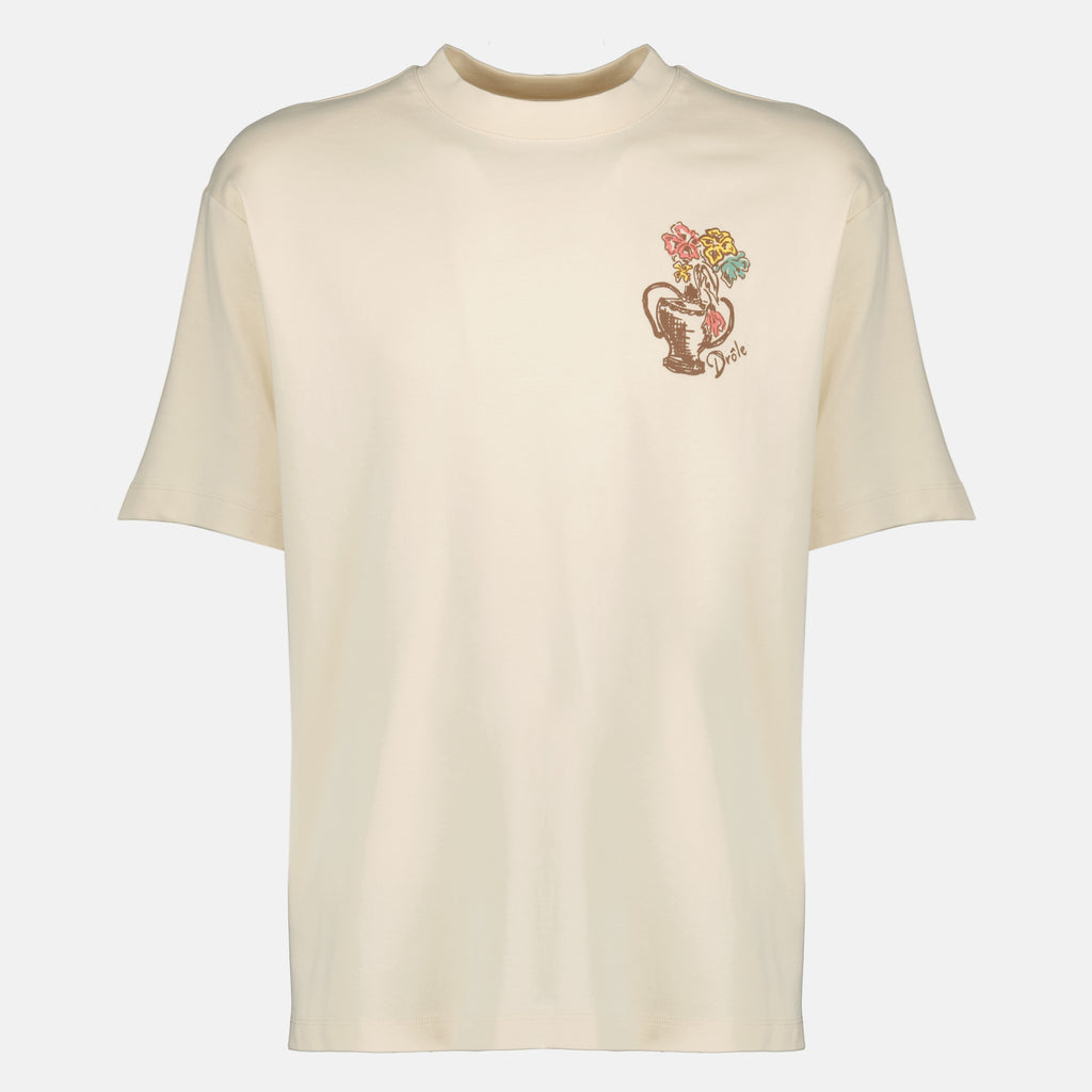 Drole De Monsieurの男性向けベージュTシャツVase Havanaの記事の画像 - 2026年春夏シーズン - 前面ビュー