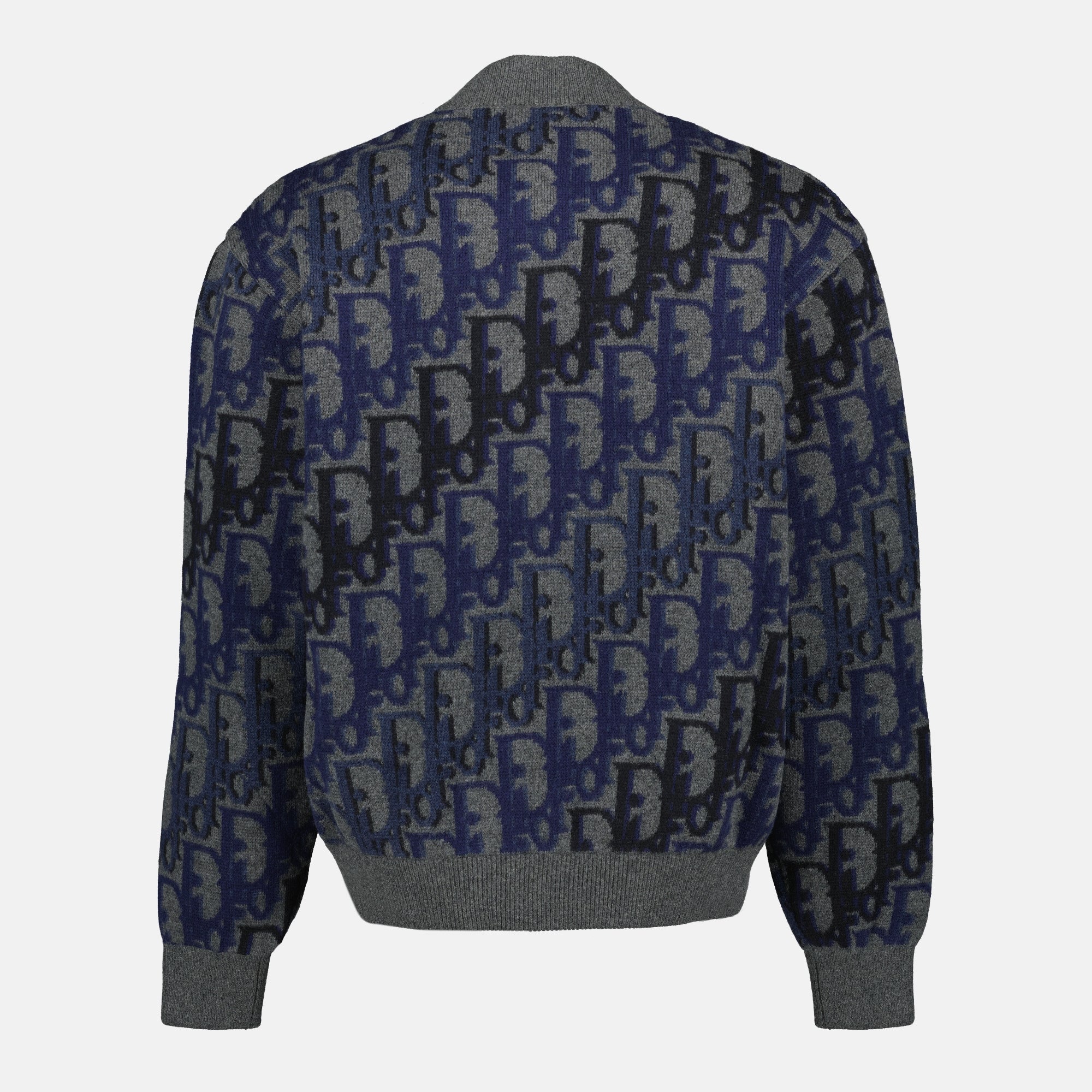 Imagen de la chaqueta gris de lana Dior Oblique de la marca Dior para Hombre - Temporada Primavera-Verano 2026 - Vista Trasera