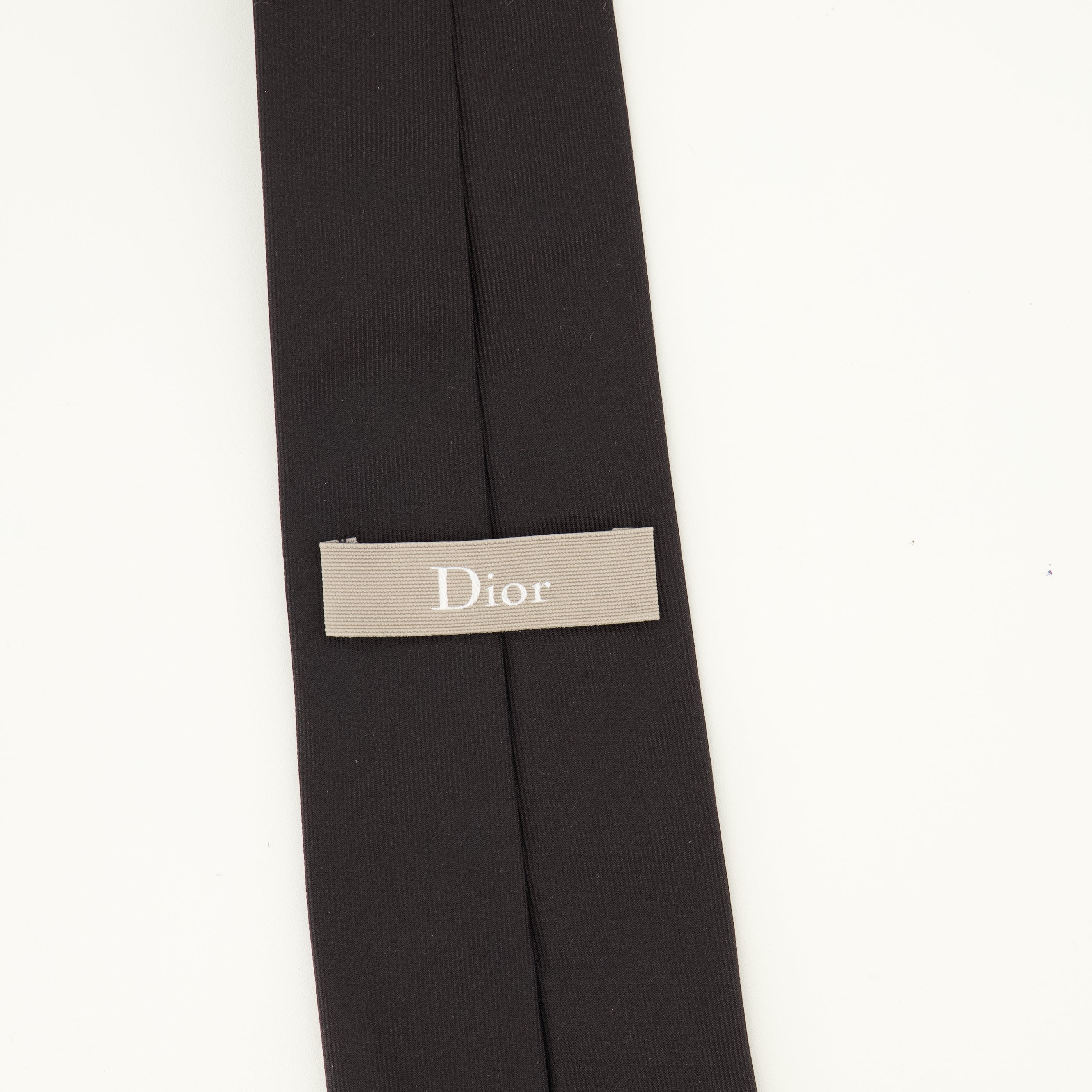 Écharpes, foulards et gants 검은색 실크 CD 아이콘 타이 Dior Noir Homme
