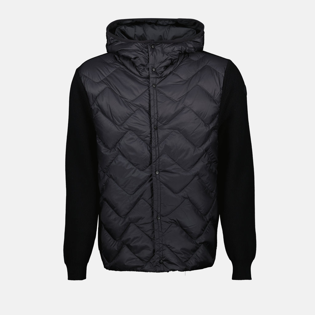 Vestes Veste bi-matière matelassée Moncler Noir Homme