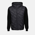 Jacken Zweifarbige Steppjacke Moncler Schwarz Homme