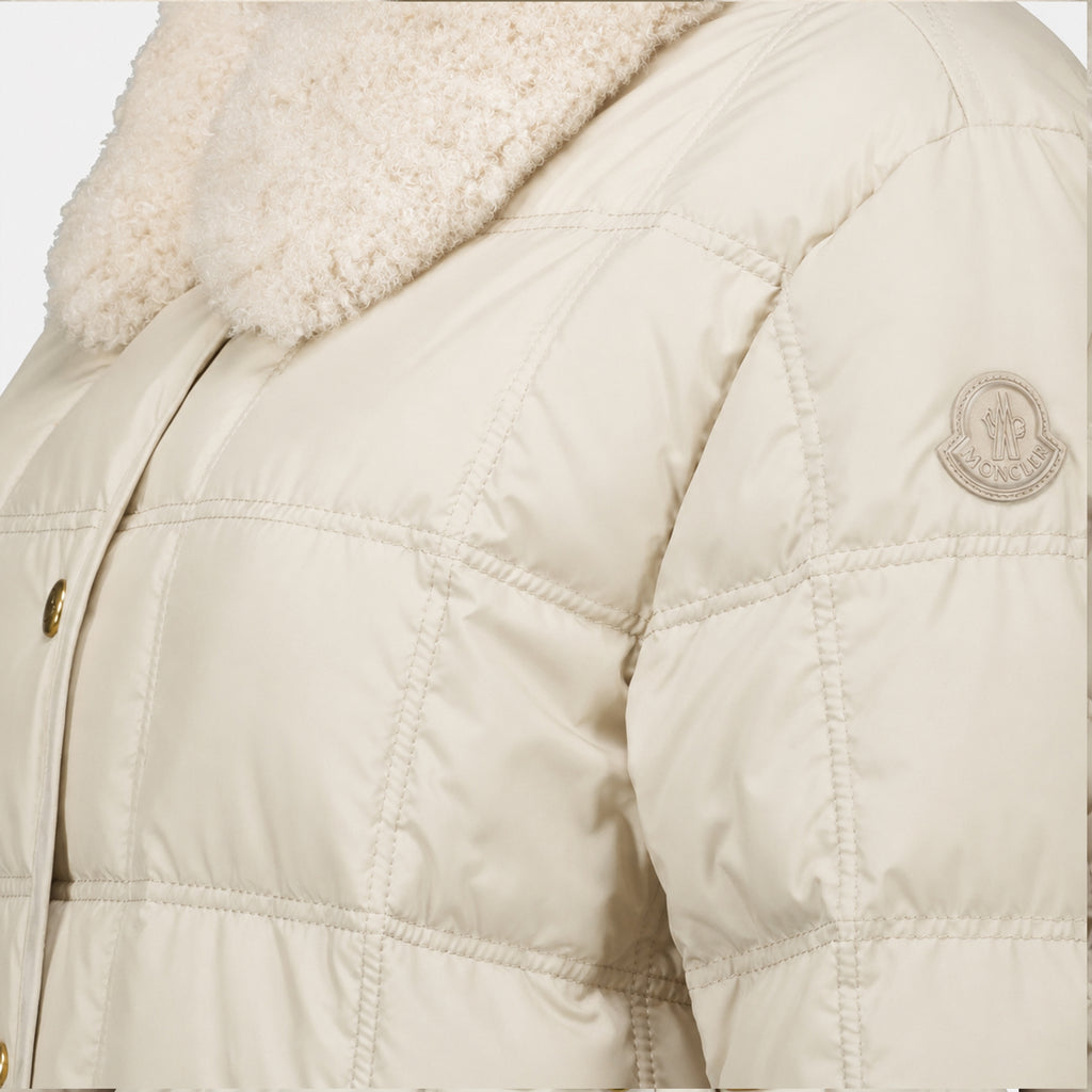Manteaux Chaqueta de Plumas Beige Cygnes con Cinturón Moncler Beige Femme