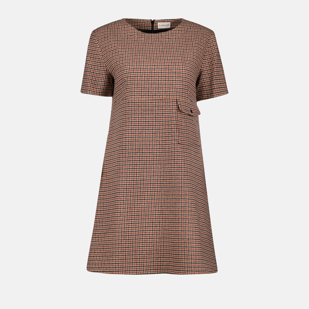 Robes Robe à carreaux Moncler Marron Femme