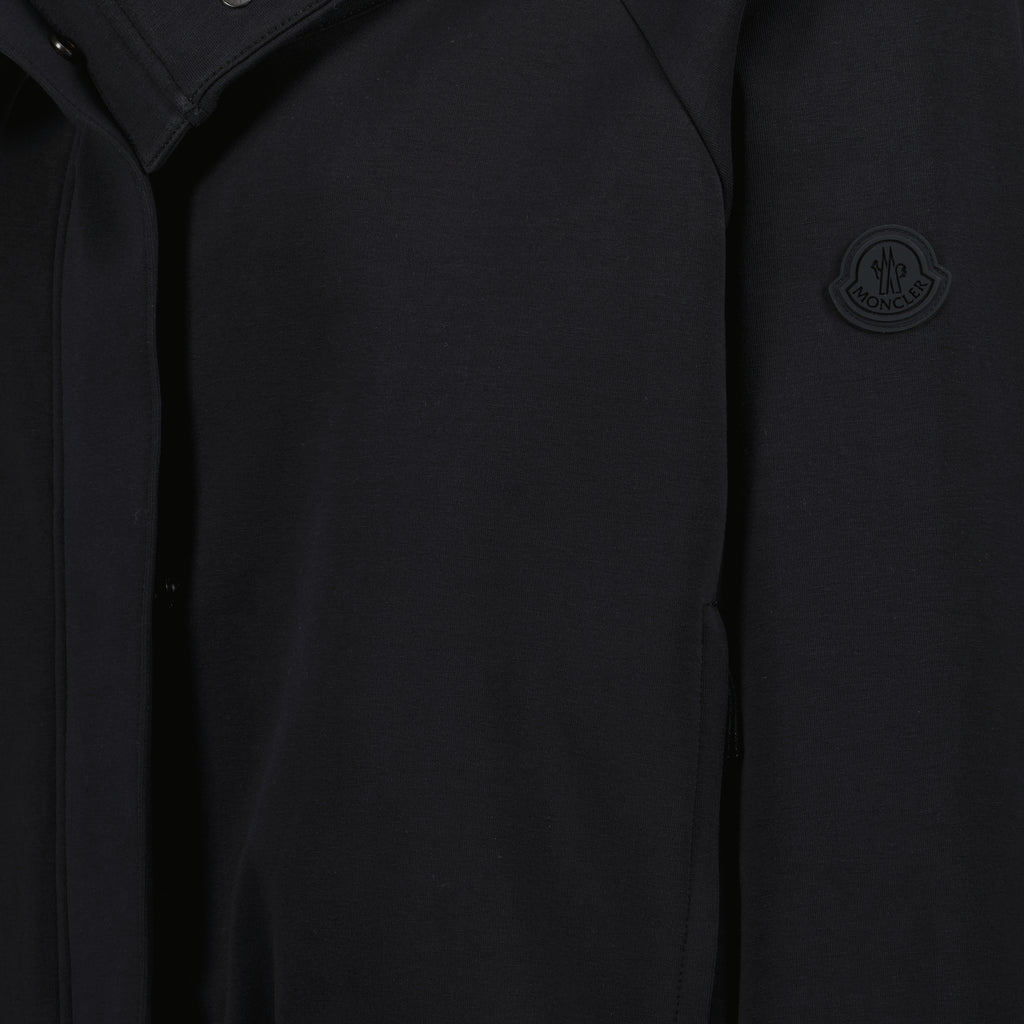 재킷 짧은 지퍼 재킷 Moncler 검은색 Femme