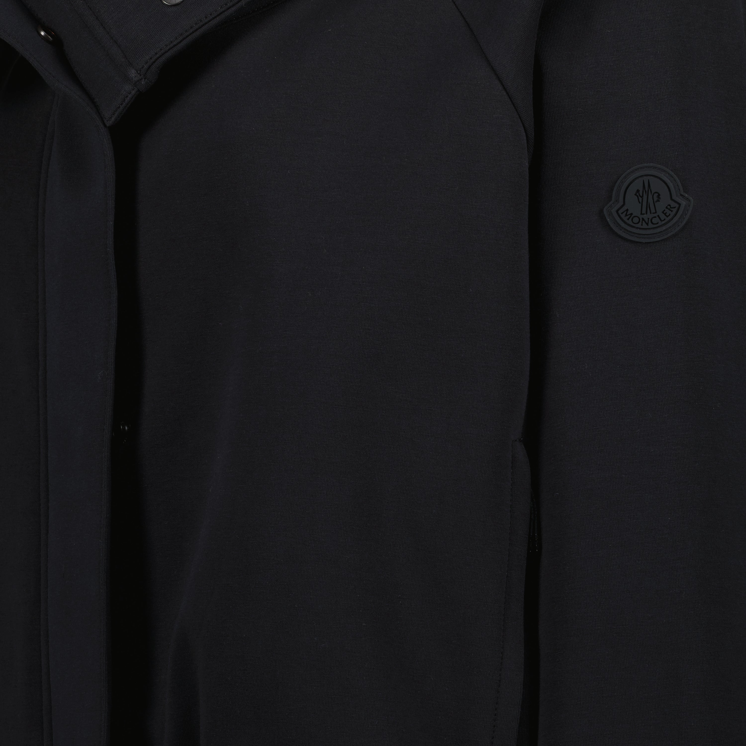 재킷 짧은 지퍼 재킷 Moncler 검은색 Femme