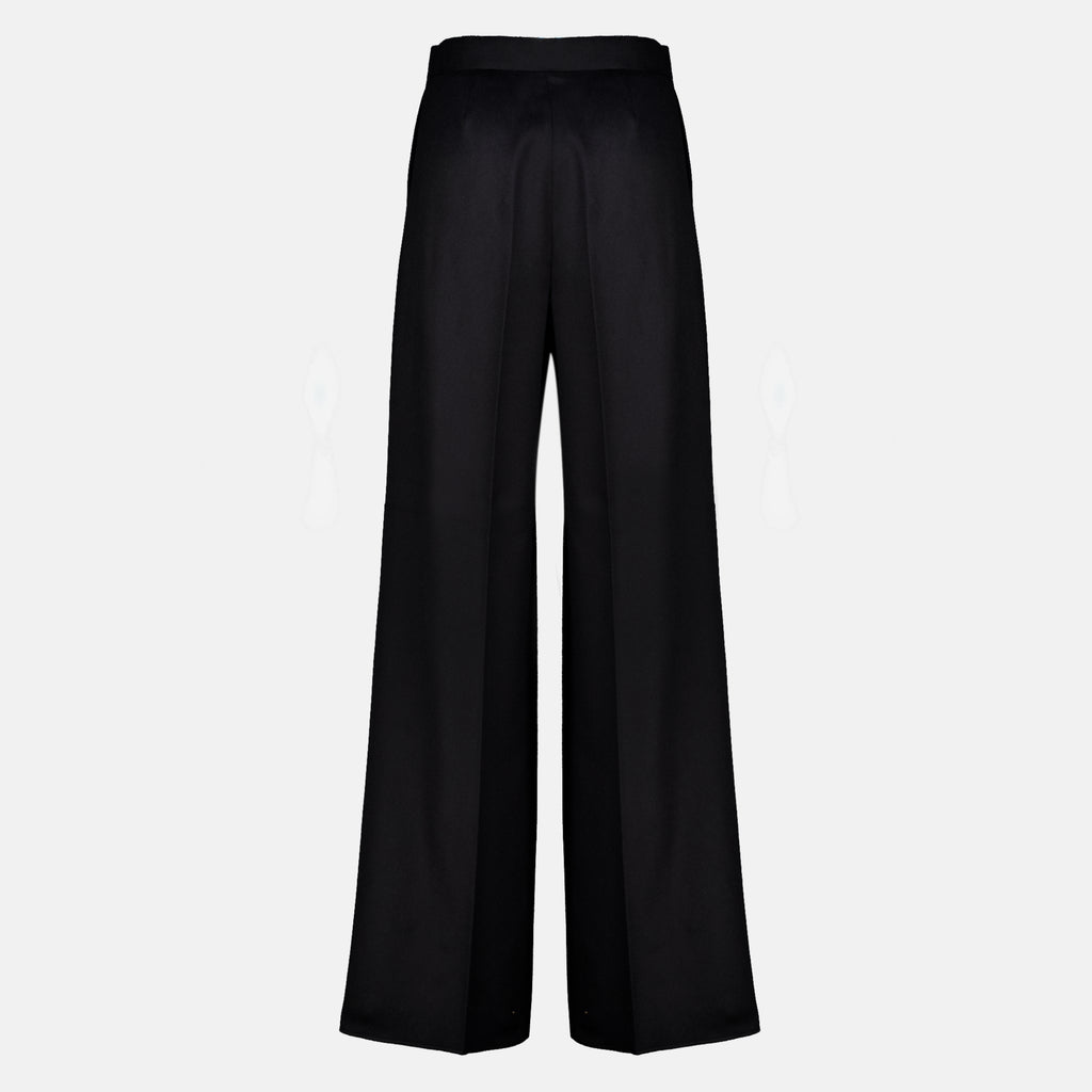 Pantalons Calças Largas Pretas Max Mara Noir Femme