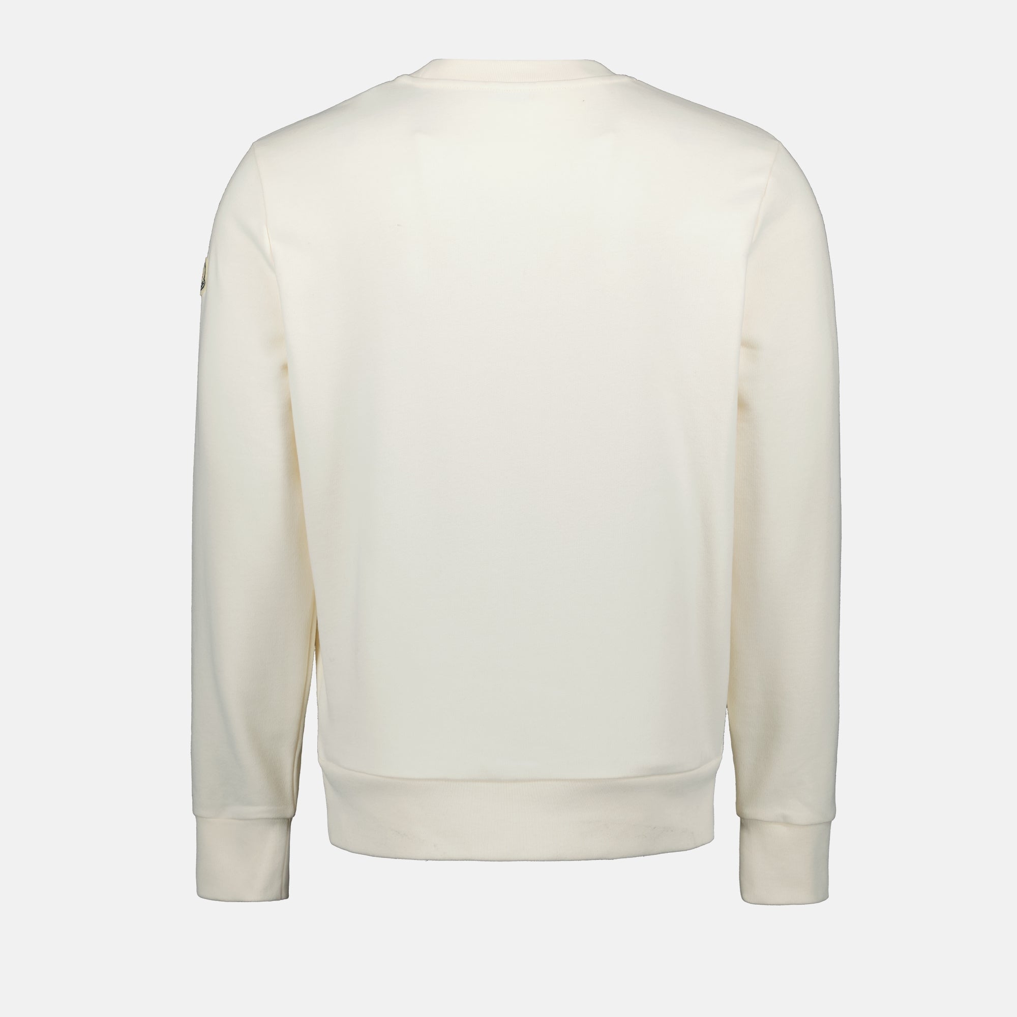 Sweatshirts Sweat à logo brodé Moncler Blanc Homme