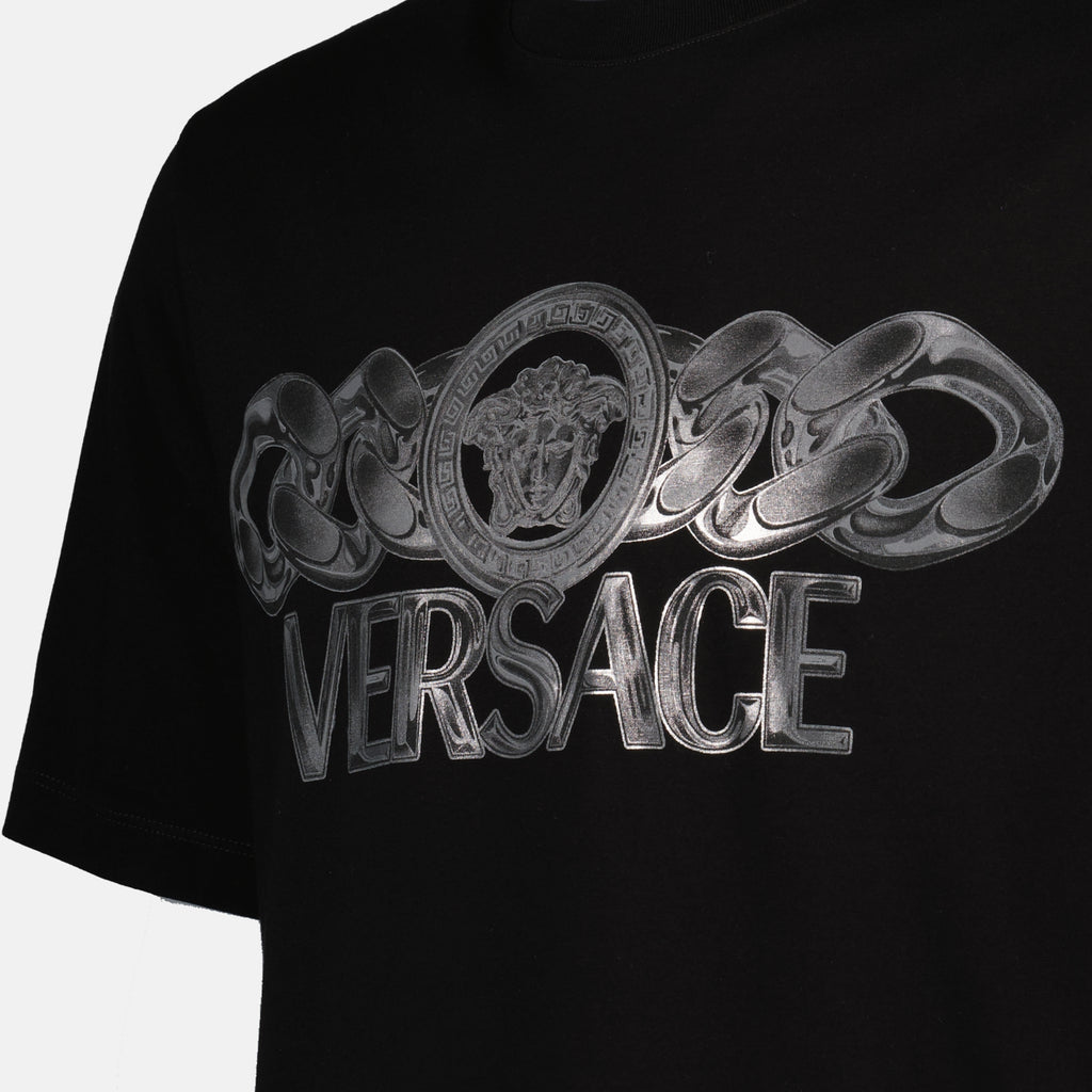 T-shirts T-shirt Medusa On chain Versace Noir Homme