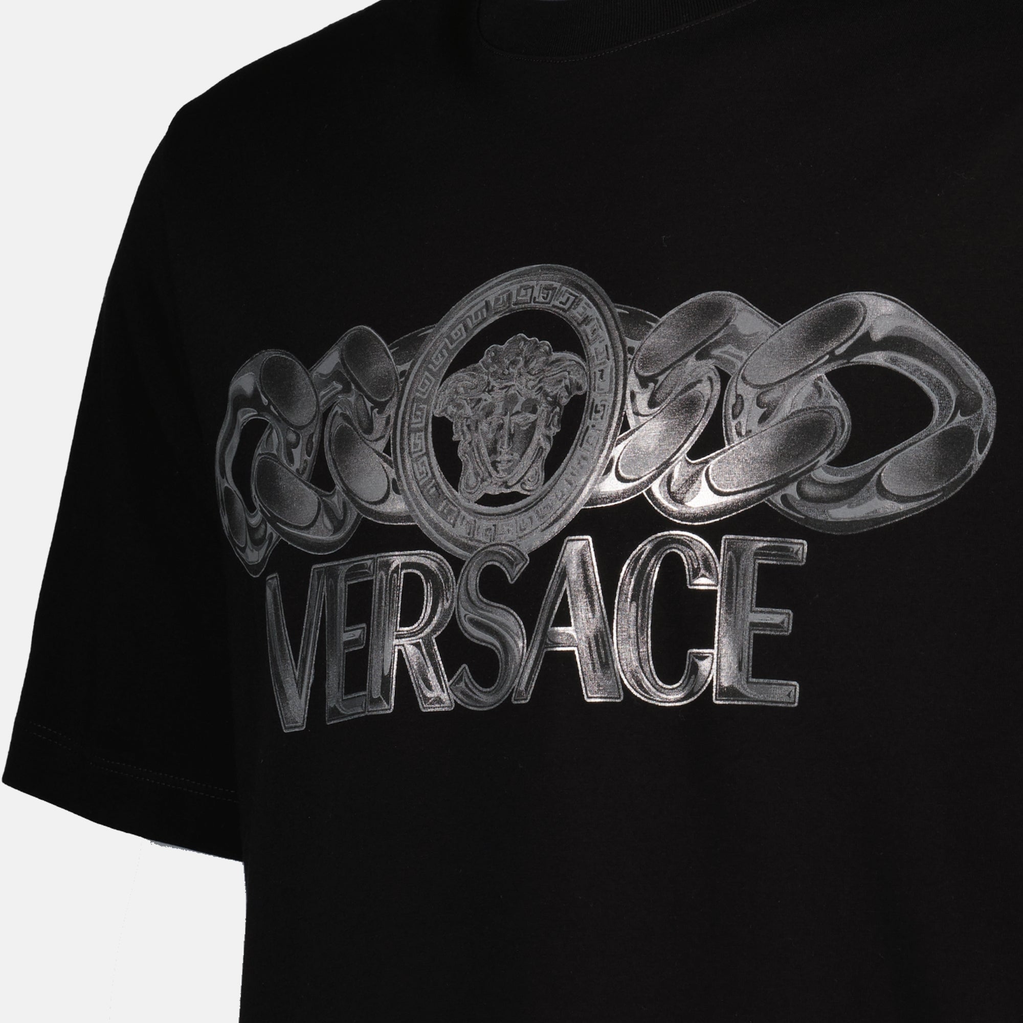 T-shirts T-shirt Medusa On chain Versace Noir Homme