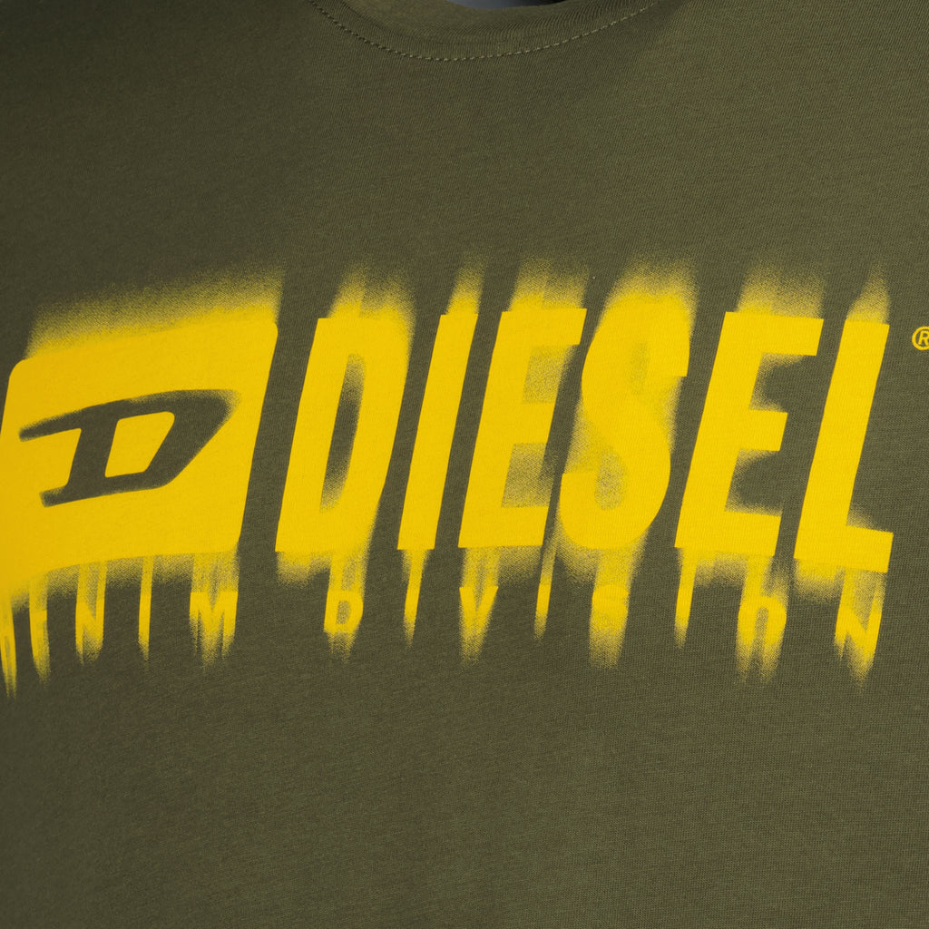 T-shirts T-shirt logo Diesel Khaki Homme