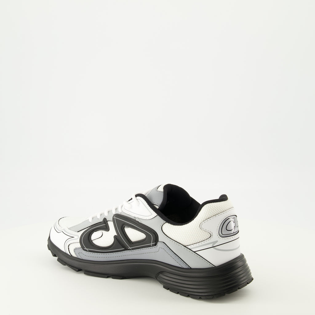 Imagen de las zapatillas B30 grises de Dior para Hombre - Temporada Primavera-Verano 2026 - Vista tres cuartos trasera derecha