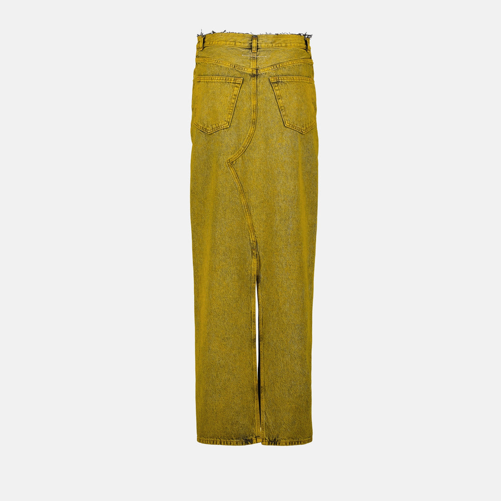 Jupes Jupe en jean Mm6 Jaune Femme
