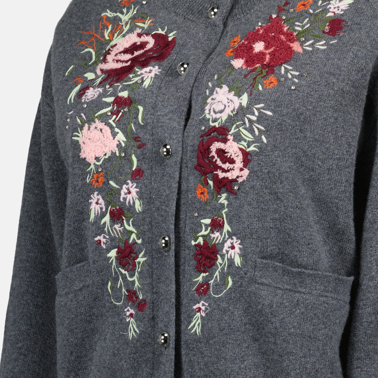 Knitwear Wool and Cashmere Cardigan Rabanne Gray Femme