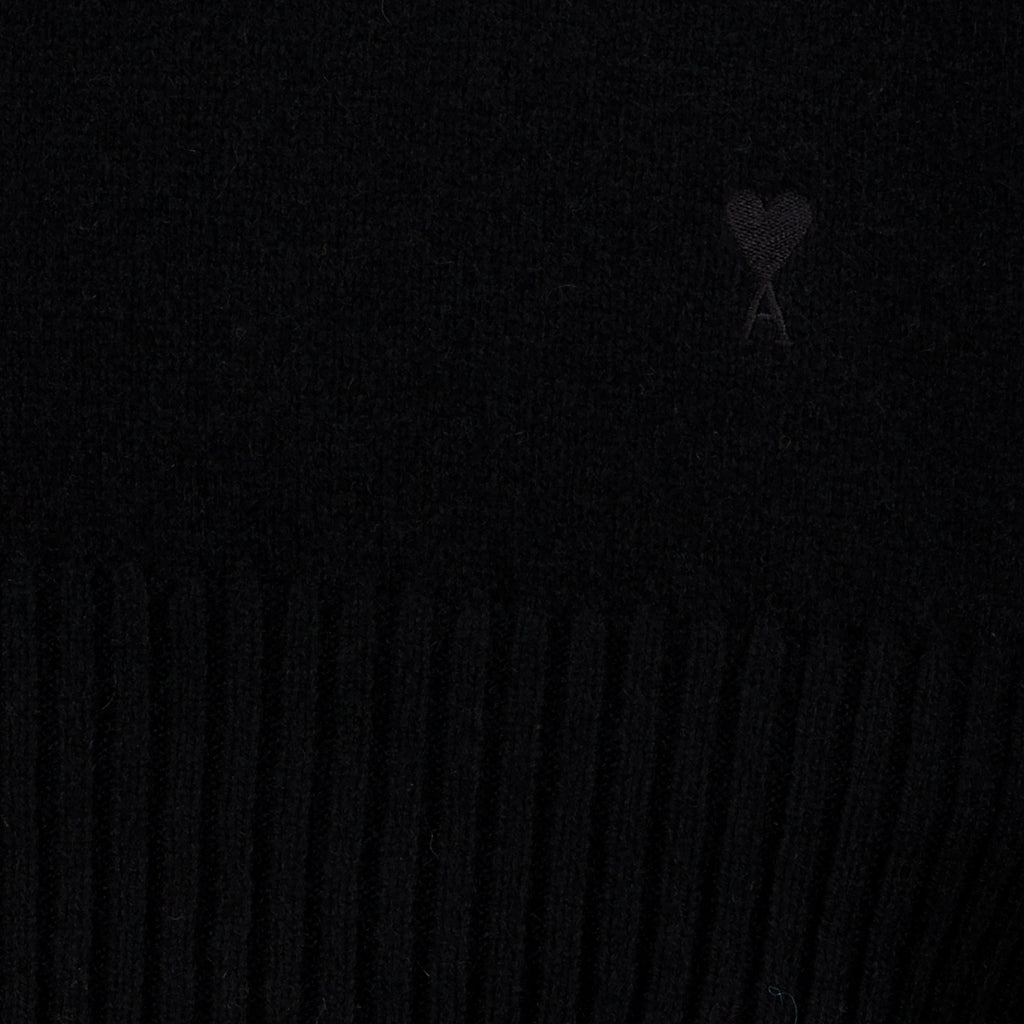 Maille Pull col roulé AMI de coeur noir Ami PARIS Noir Homme