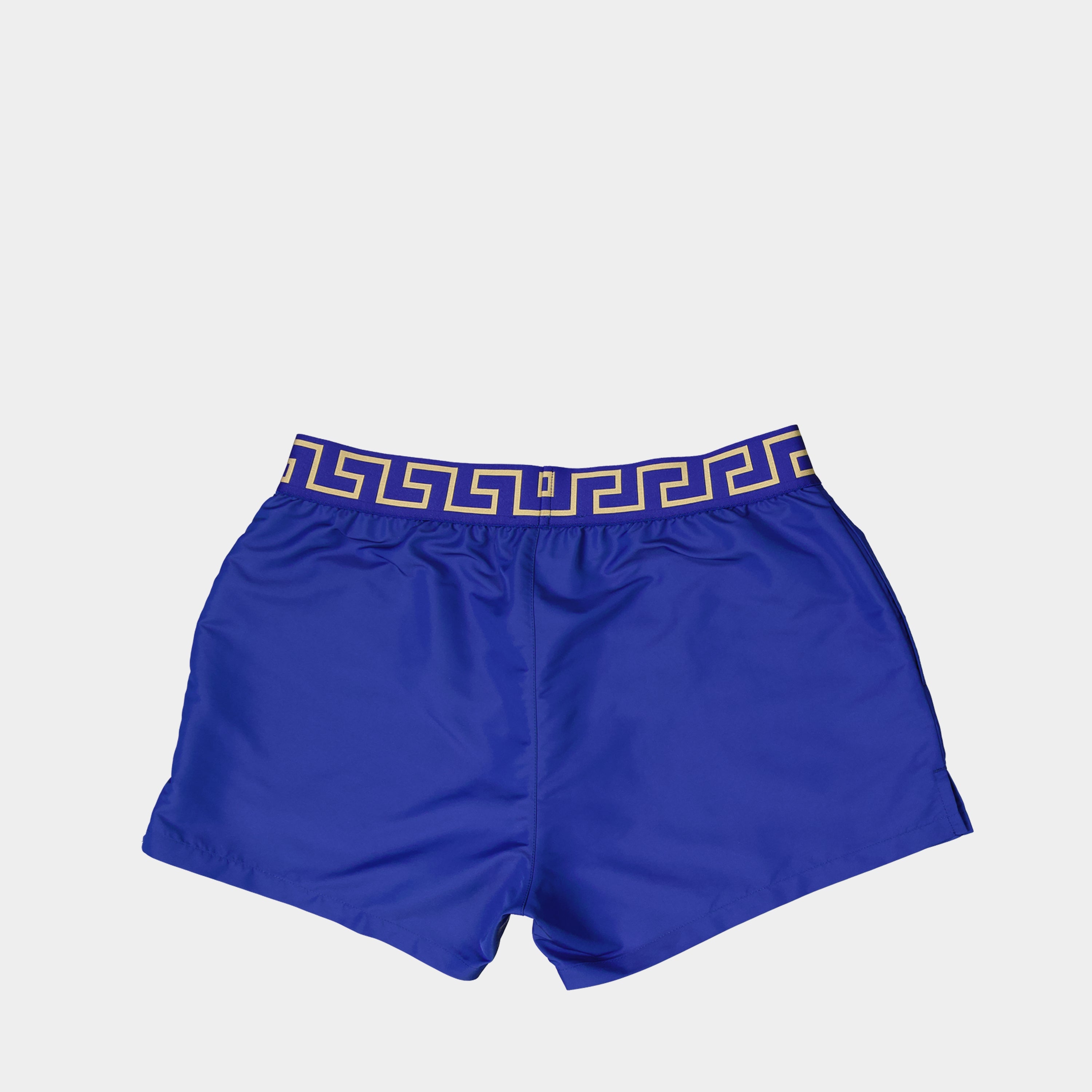 Beachwear Medusa Greca Swim Shorts Versace Blue Homme