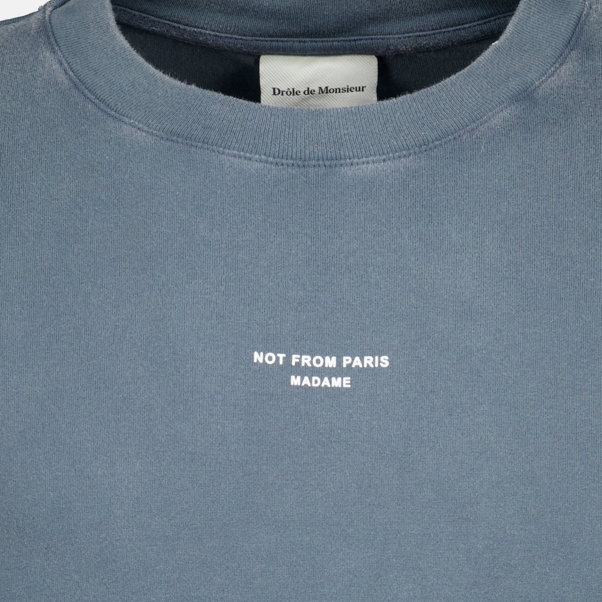 T-shirts T-shirt Slogan Grigia Classica Drole De Monsieur Gris Homme