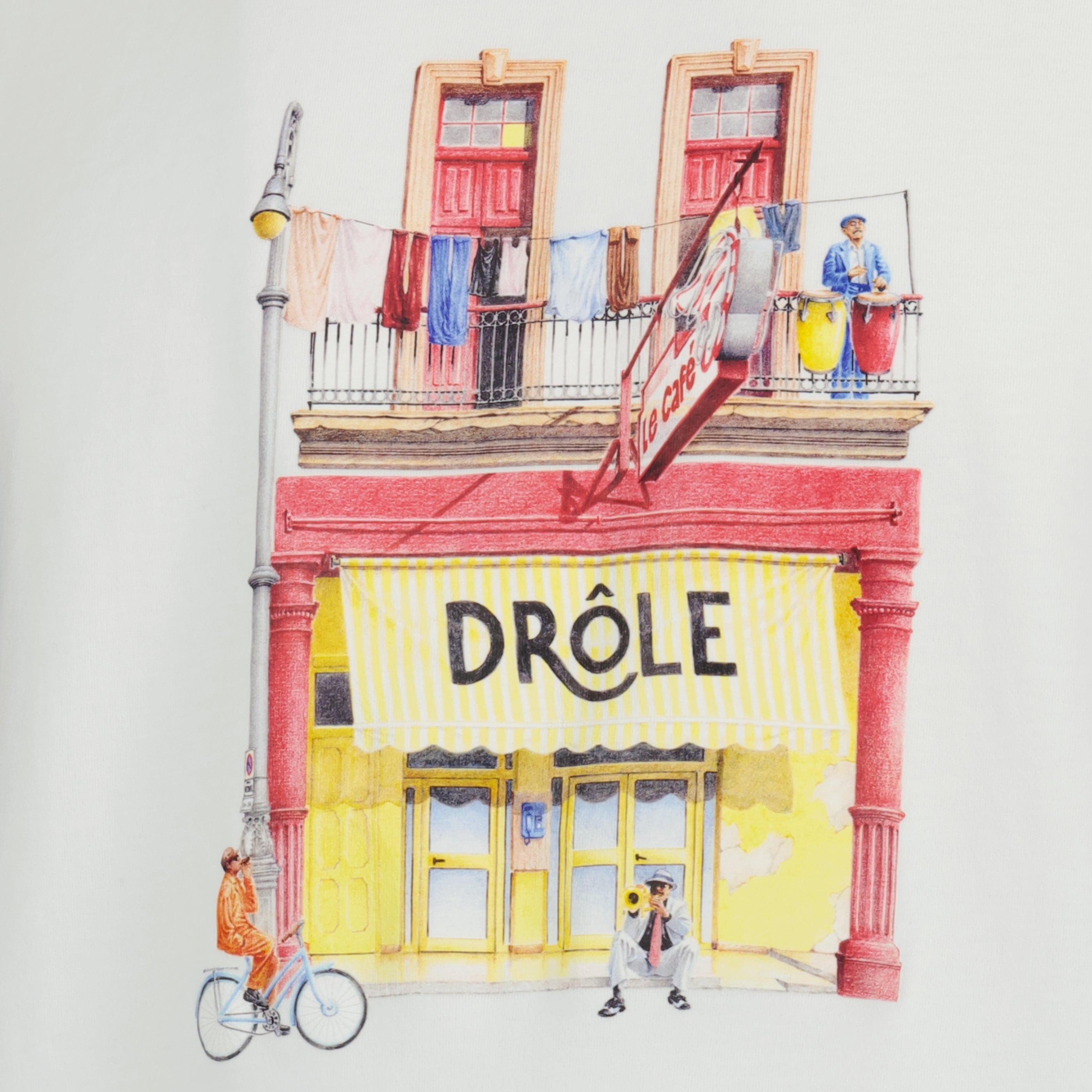 T-shirts White Drôle Café T-shirt Drole De Monsieur Blanc Homme