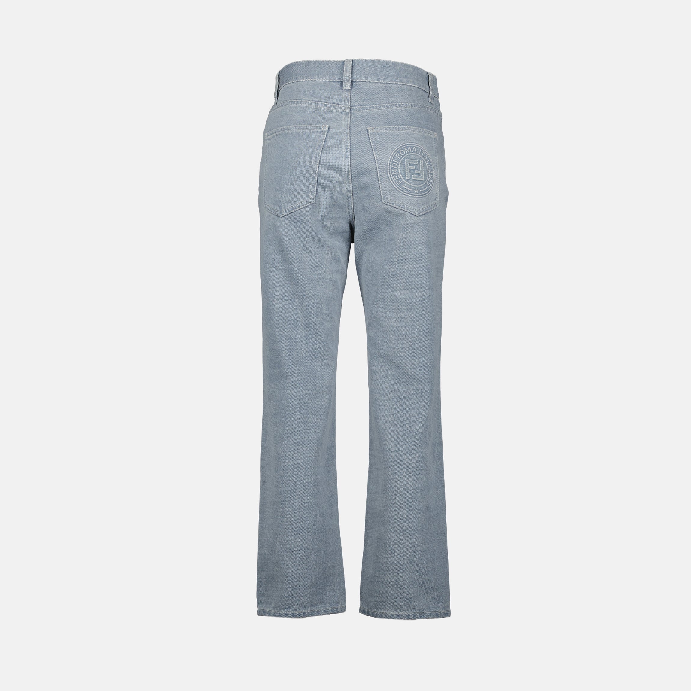 Pantaloni Pantaloni in Denim Fendi Grigio Femme