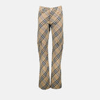 Hosen Kariert Hosen Burberry Beige Femme