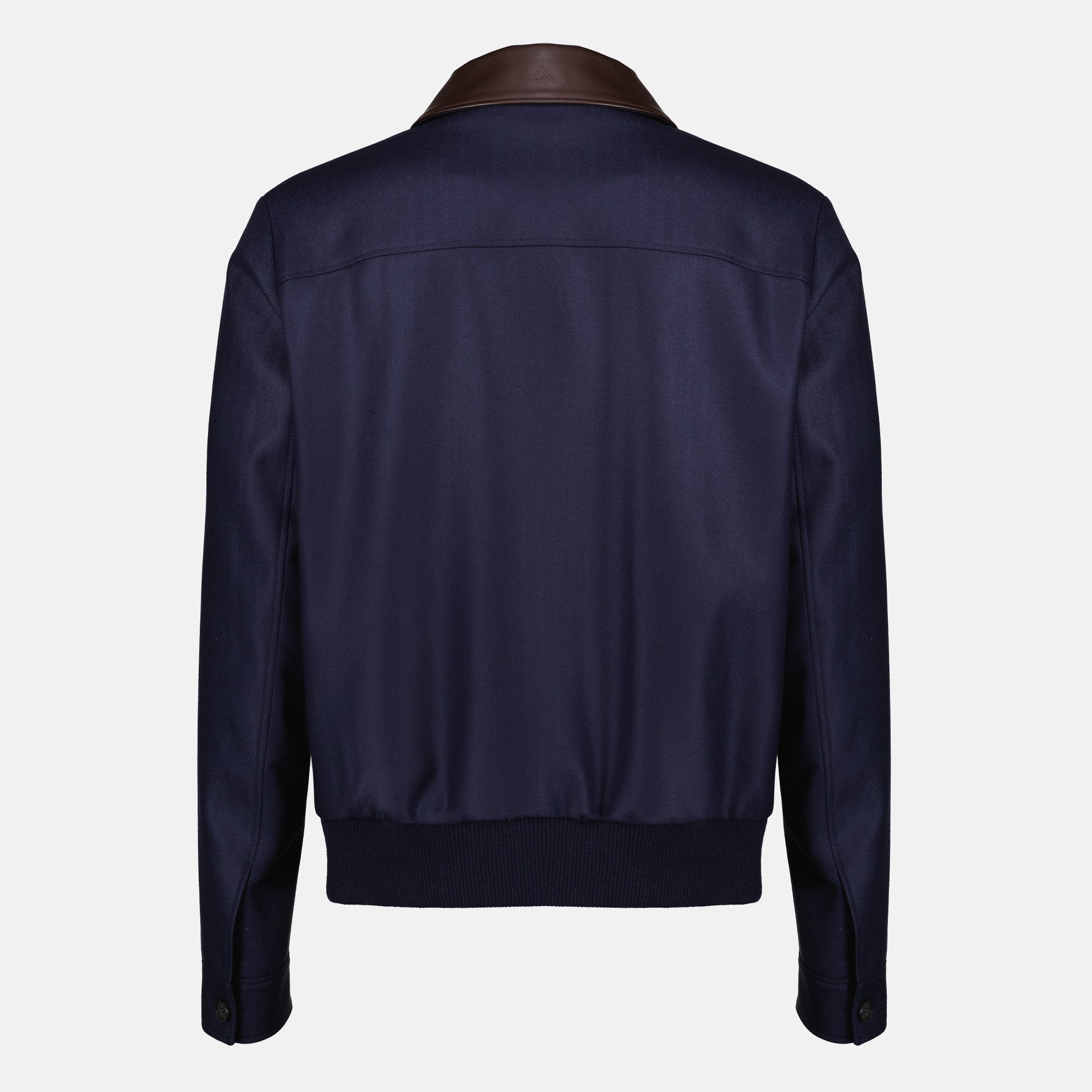 Vestes CASACO DE COLARINHO DE COURO AZUL MARINHO Dior Bleu foncé Homme