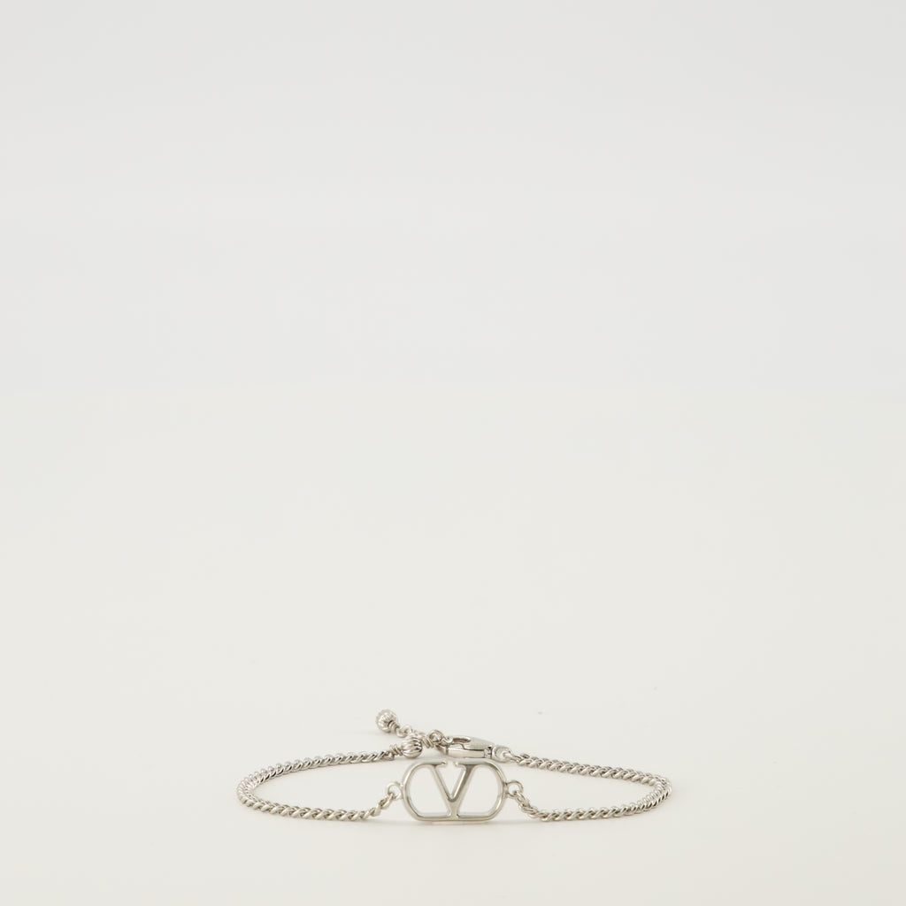 Imagen del brazalete VLogo plateado de la marca Valentino Garavani para Hombre - Temporada Primavera-Verano 2026 - Vista Frontal