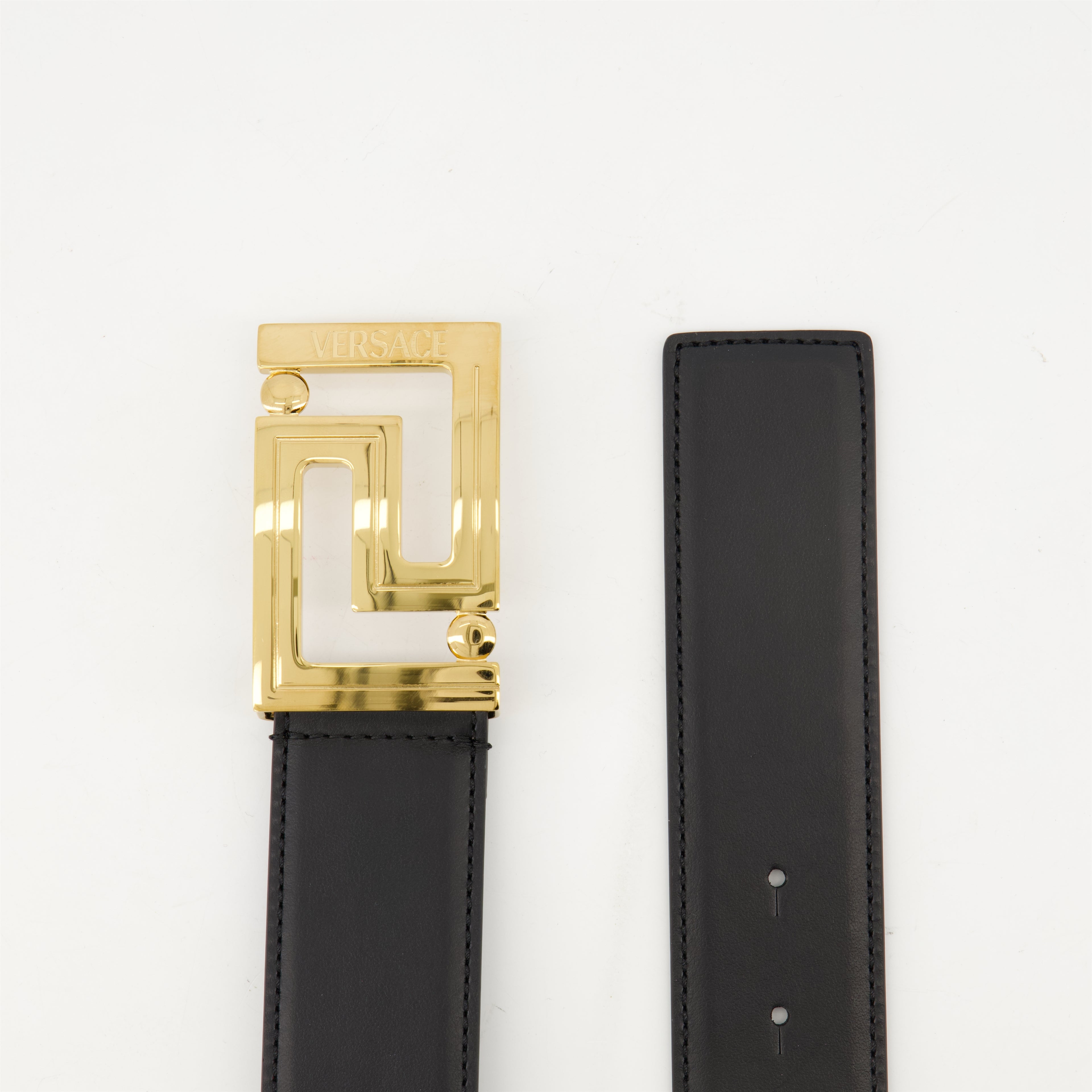 Belts Greca Belt Versace Black Homme