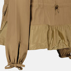 Vestes Chaqueta con Capucha Adenium en Gabardina de Algodón Moncler Marron Femme