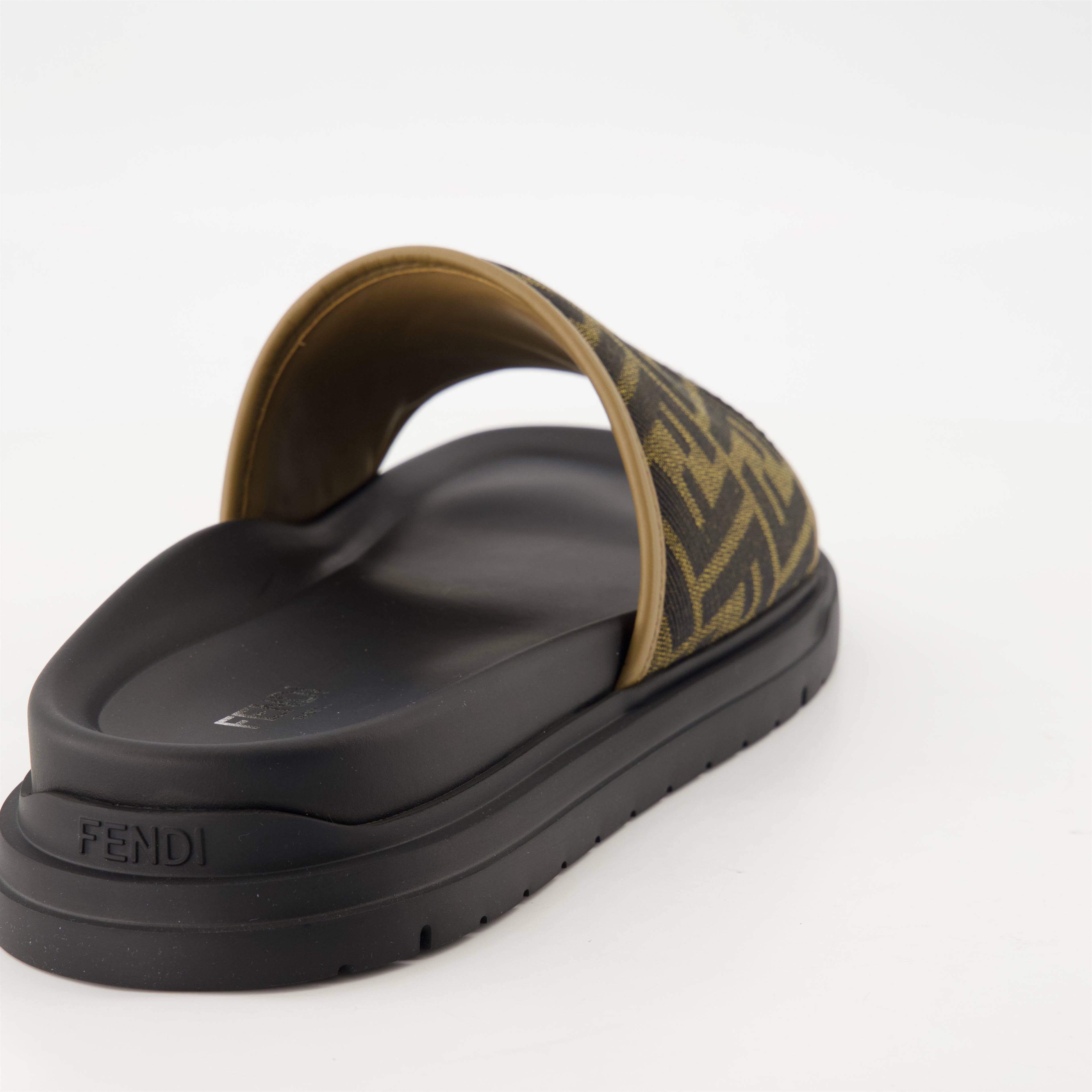 Open shoes Fendi Diagonal Sandals Fendi Brown Homme