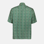 Chemises Chemise FF en soie Fendi Vert Homme