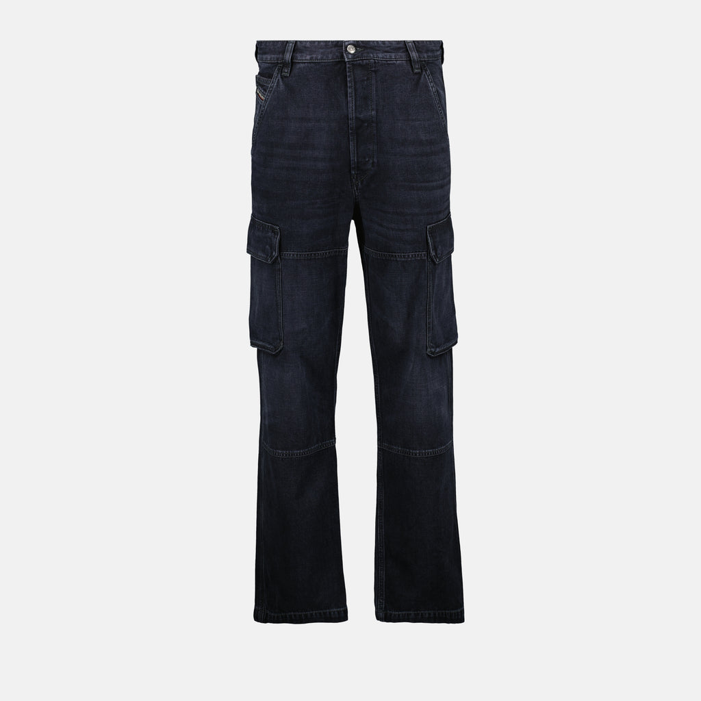 Pantalones Jeans Cargo de Mezclilla Diesel Negro Homme